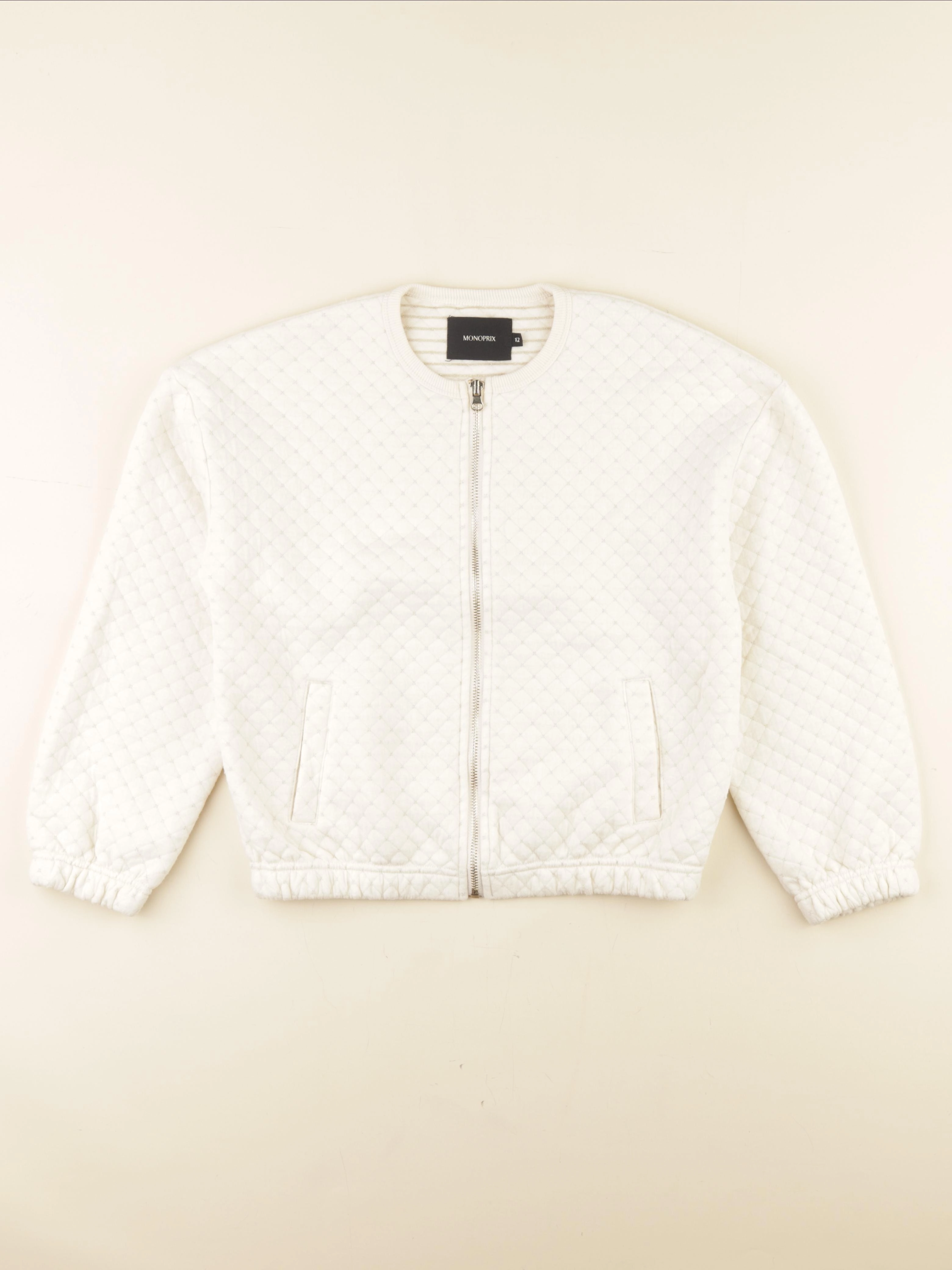 Monoprix - gilet beige, or - 12 ans