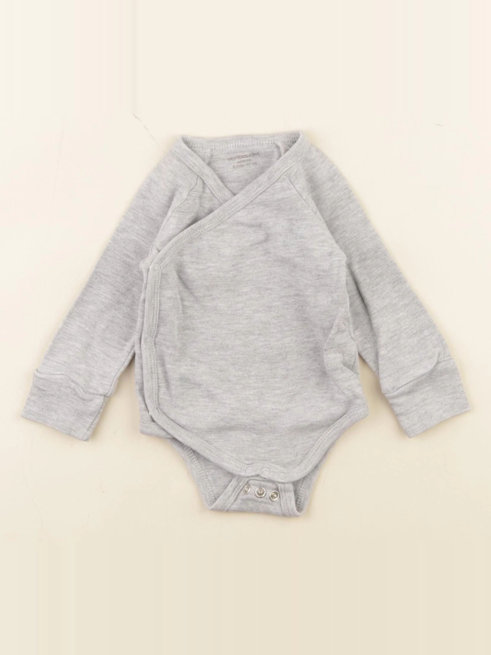 Vertbaudet - body gris - 6 mois