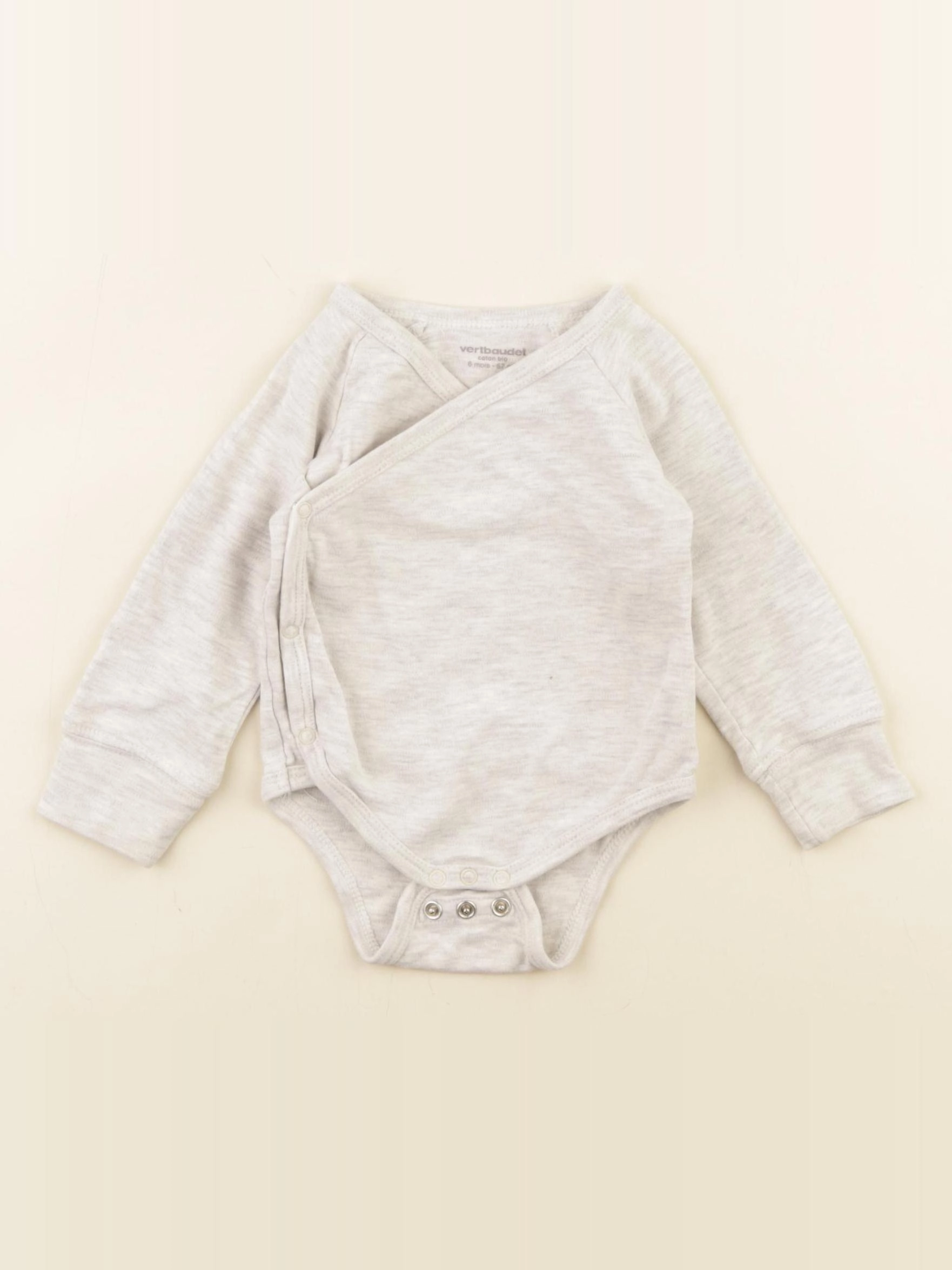 Vertbaudet - body beige - 6 mois