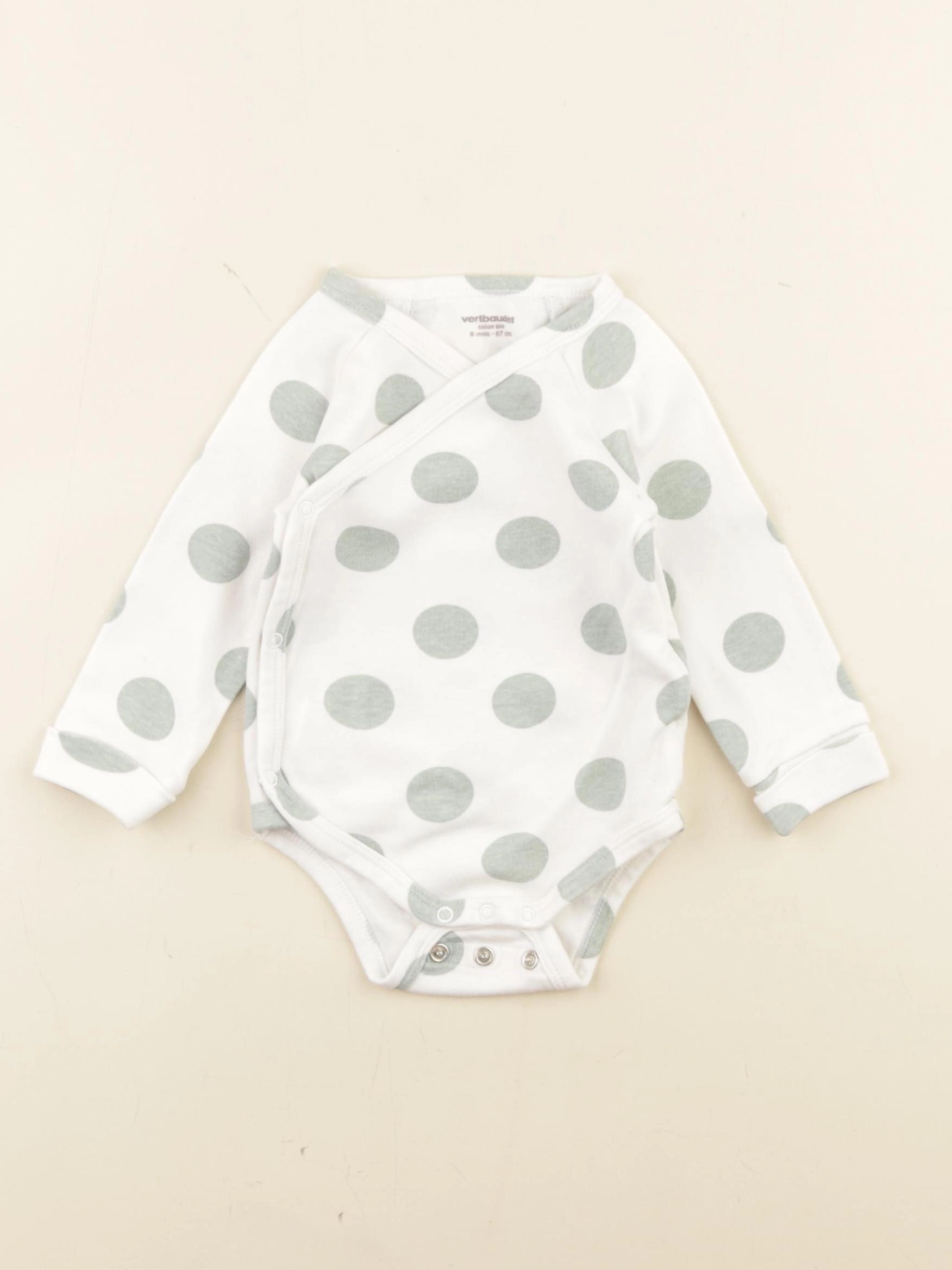 Vertbaudet - body blanc - 6 mois