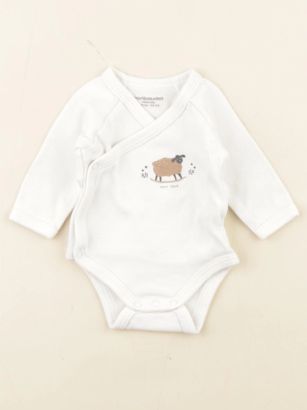 Vertbaudet - body blanc - 1 mois