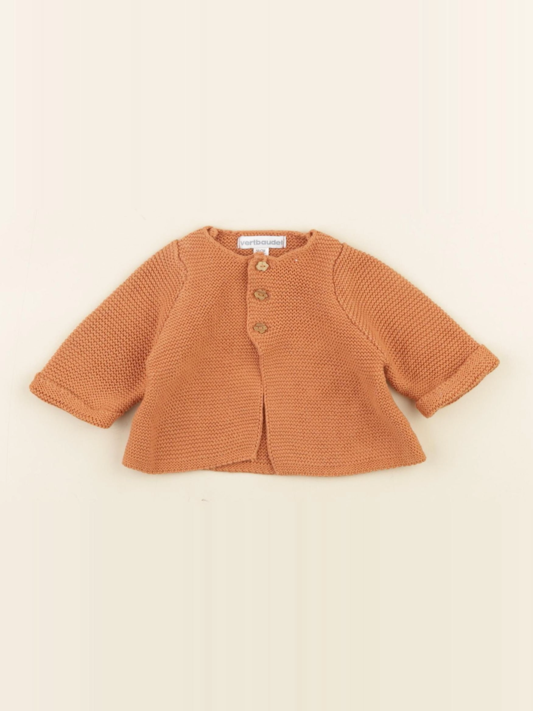 Vertbaudet - gilet marron - 0 mois