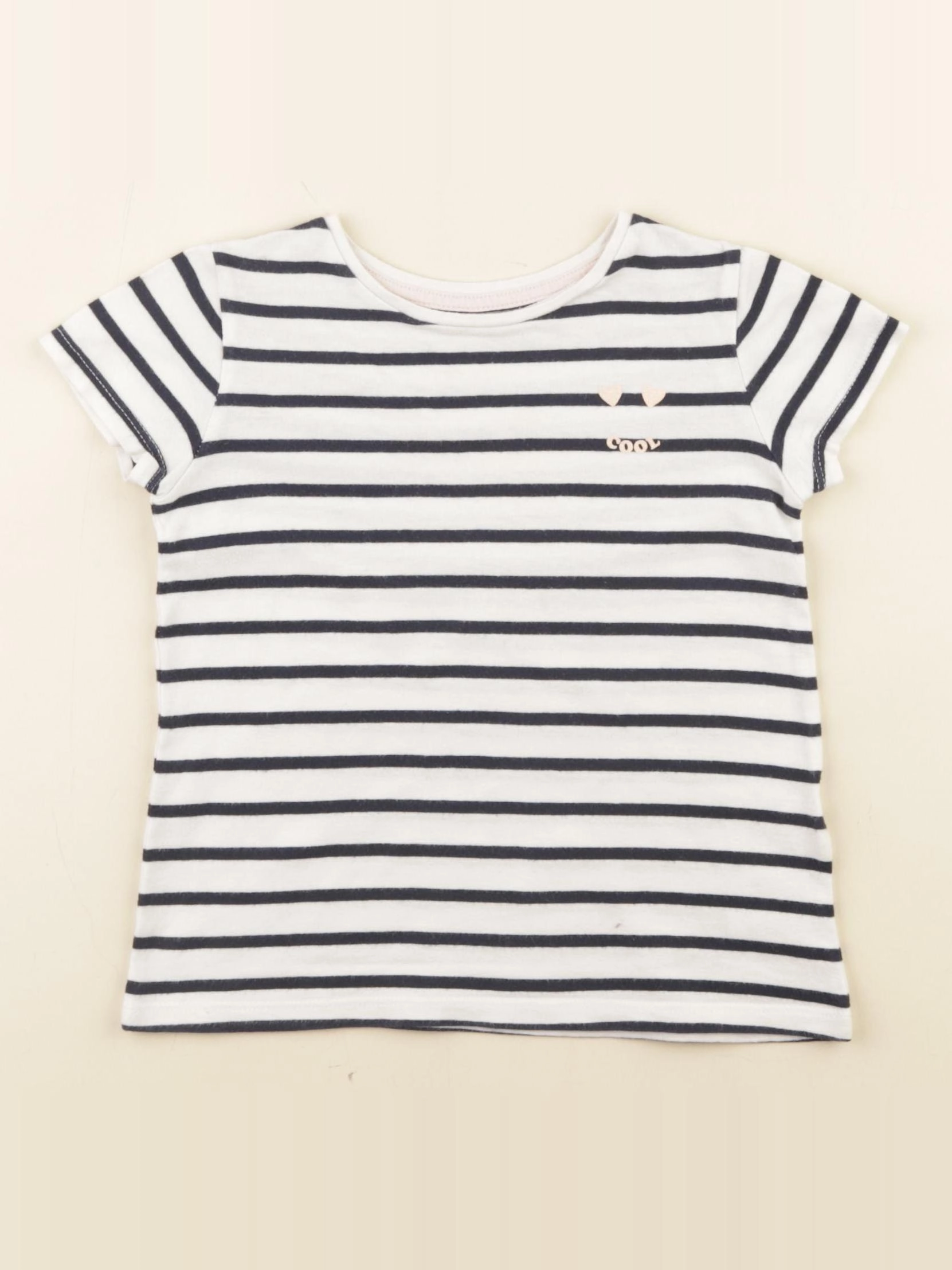Vertbaudet - tee-shirt blanc, bleu - 3 ans