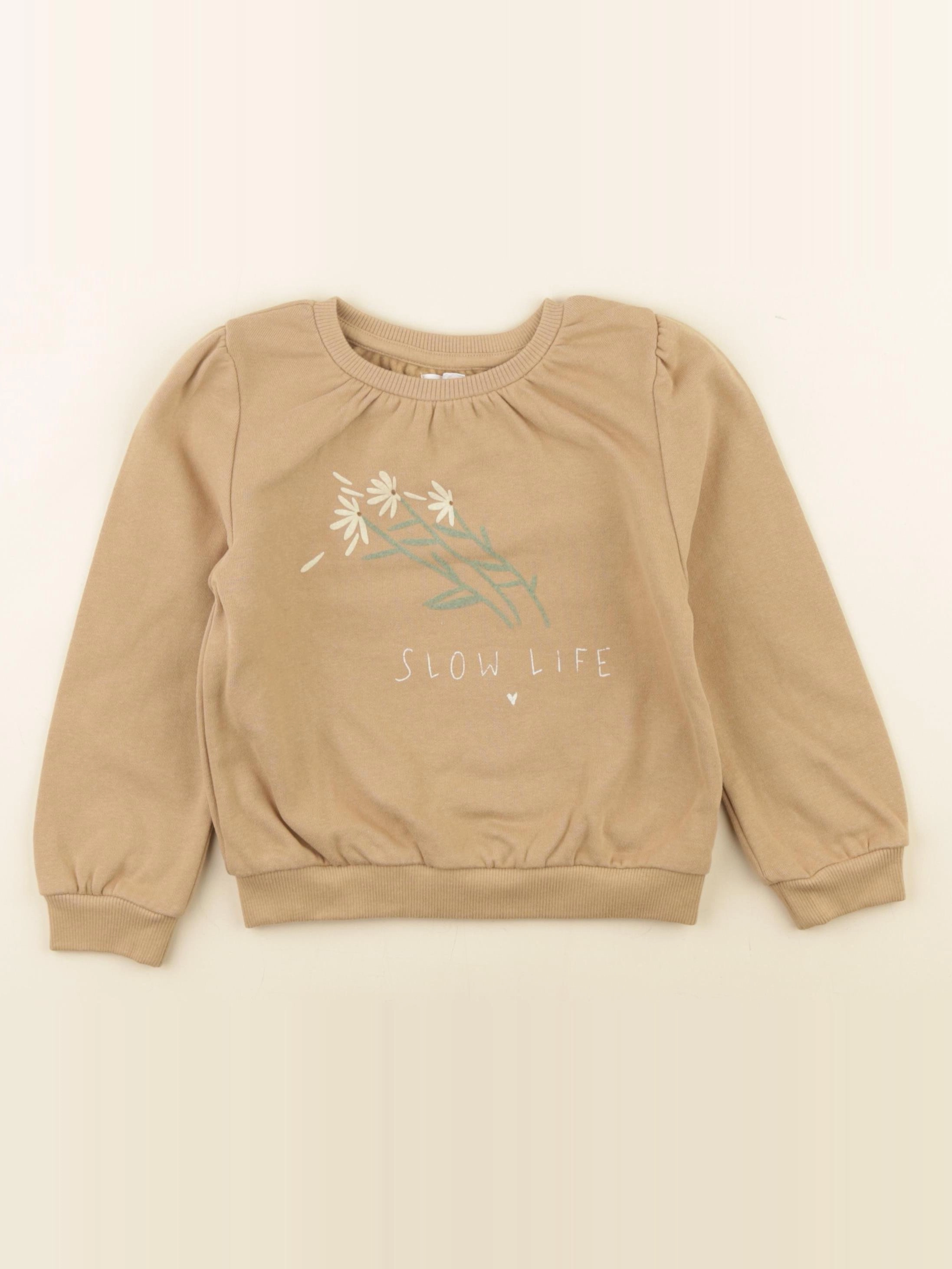 Vertbaudet - sweat marron - 3 ans