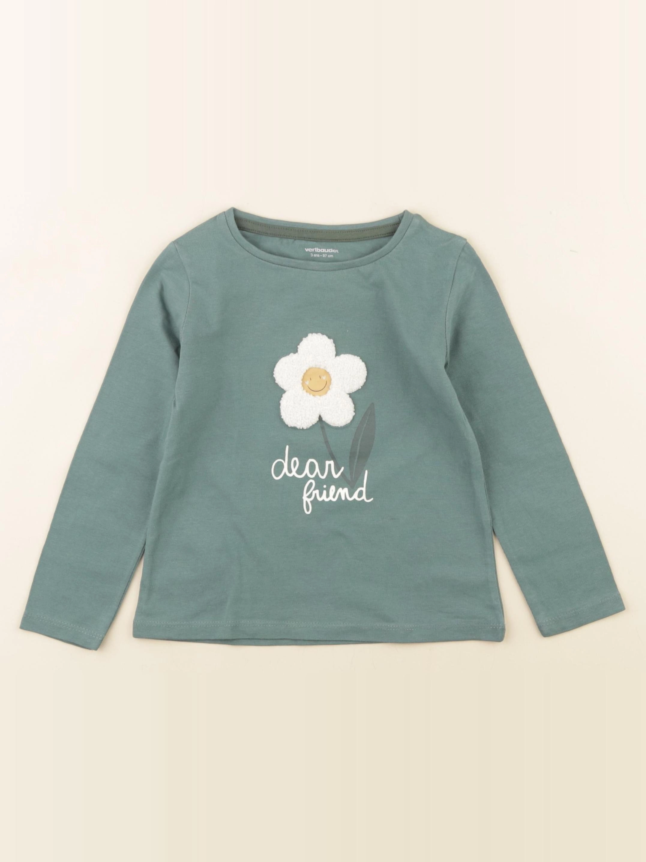 Vertbaudet - tee-shirt bleu - 3 ans