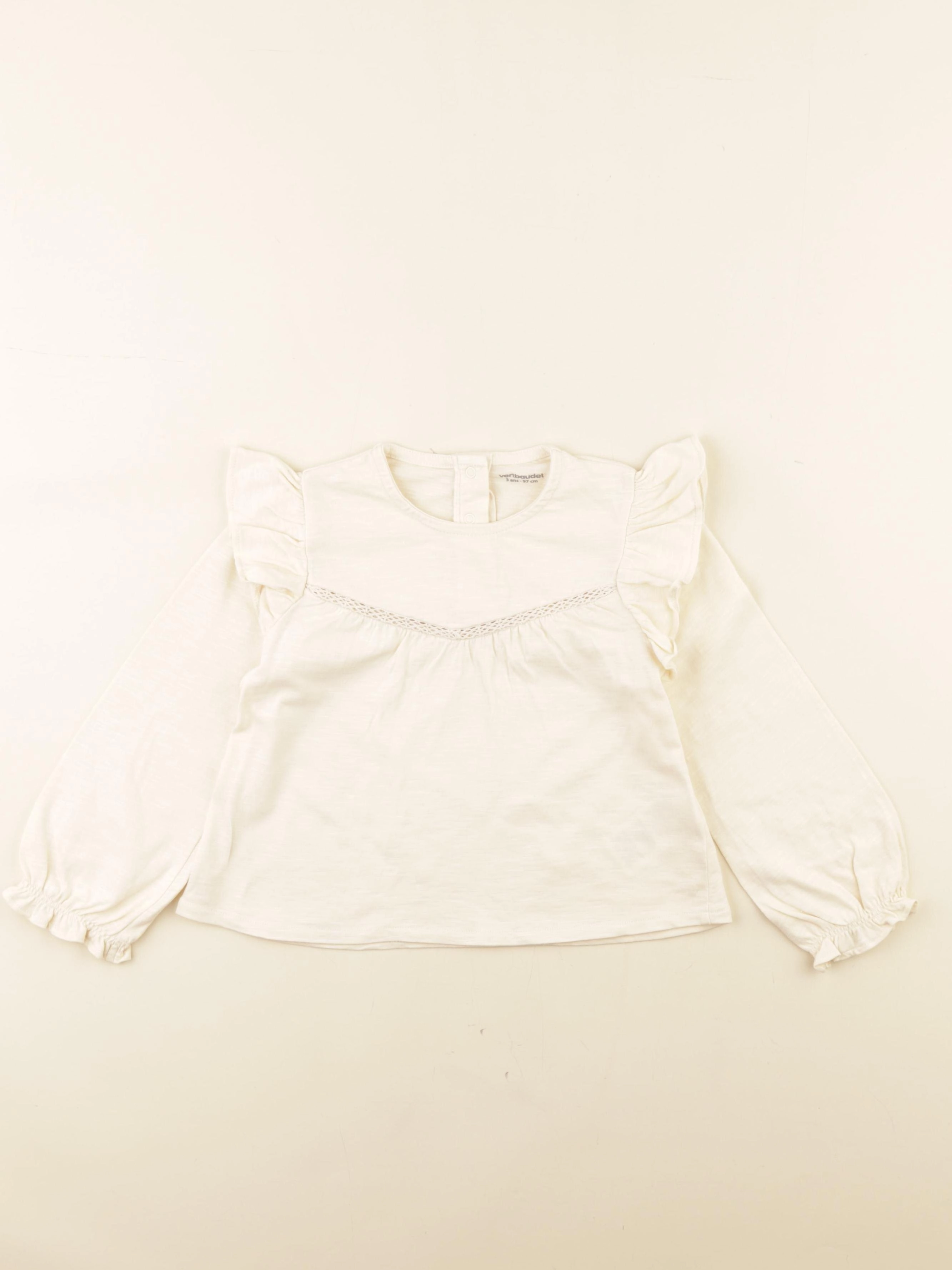 Vertbaudet - tee-shirt beige - 3 ans