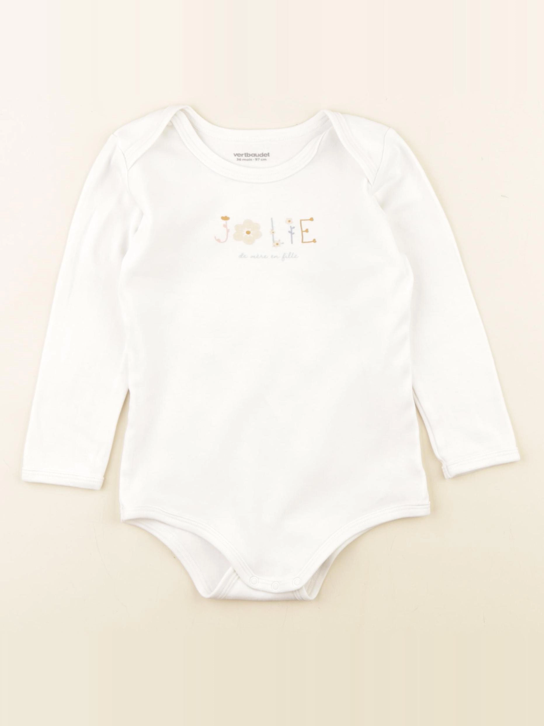 Vertbaudet - body blanc - 36 mois