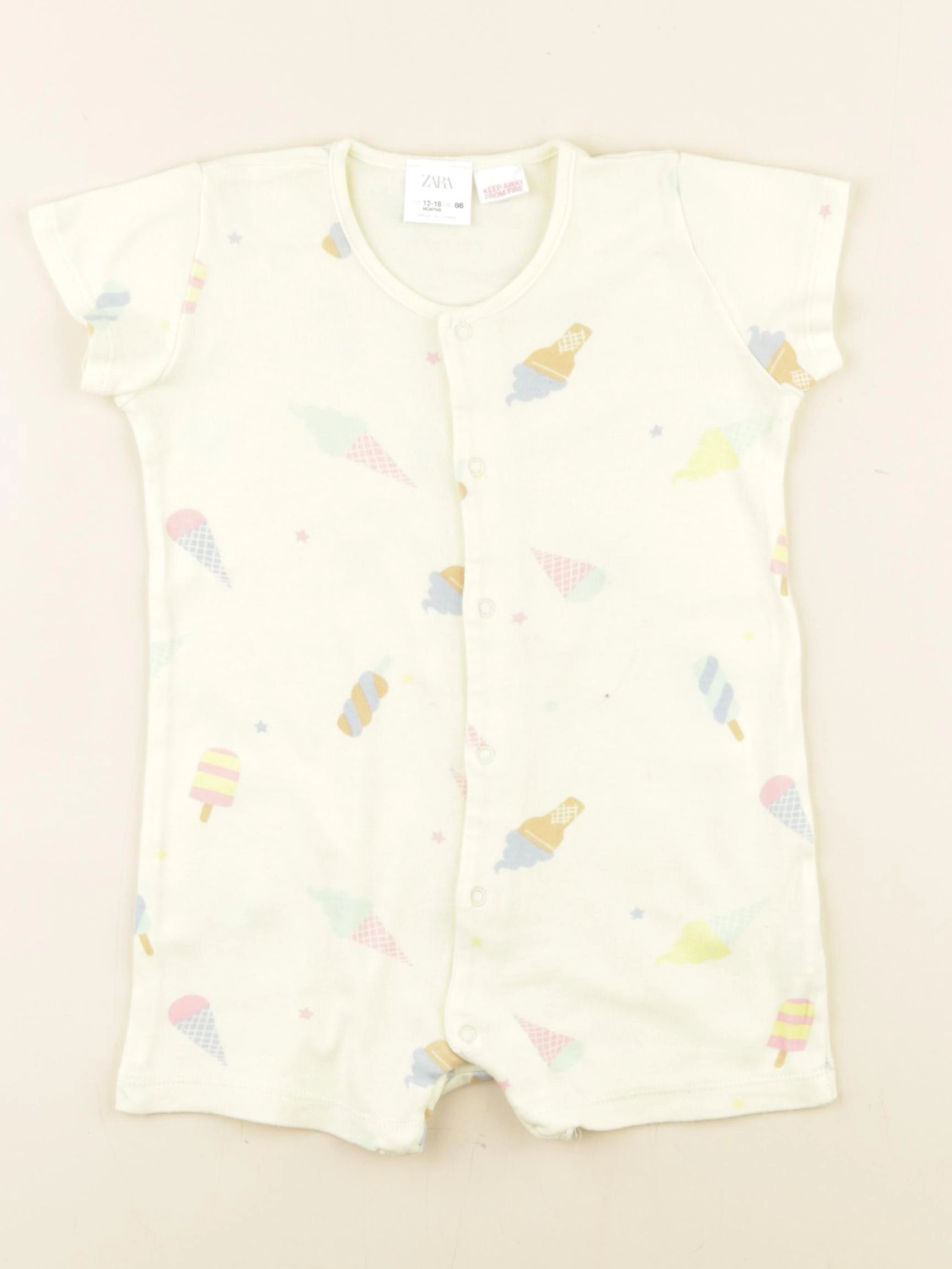 Zara - pyjama coton jaune - 12/18 mois