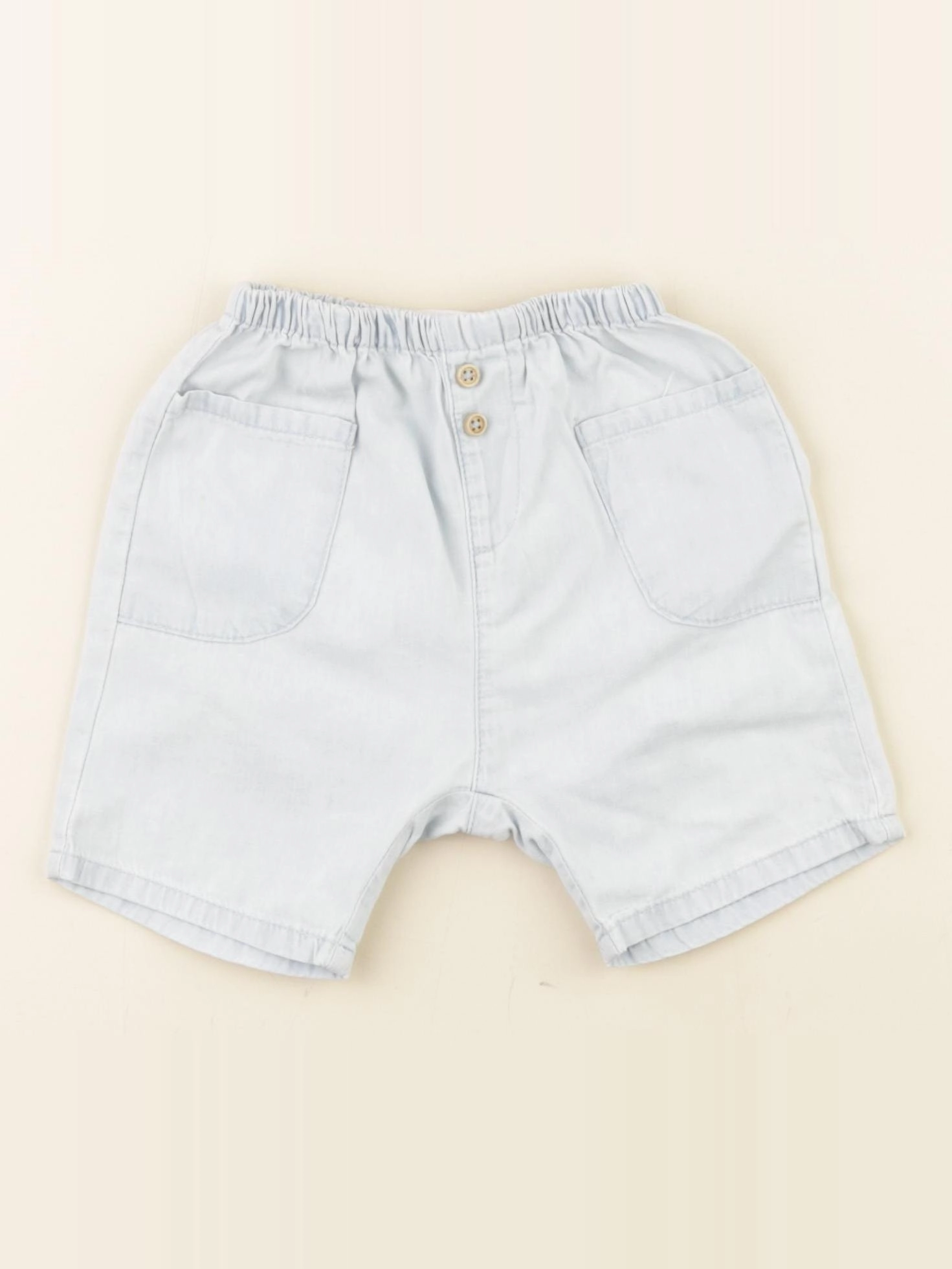 Zara - short bleu - 3/6 mois