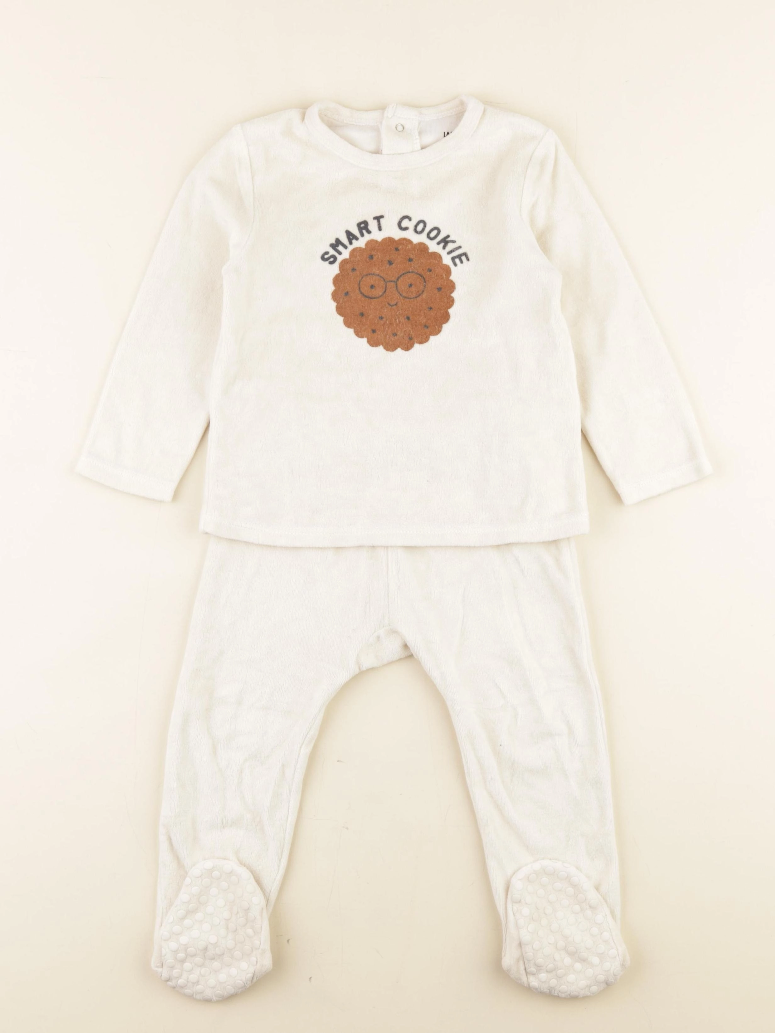 La Redoute - pyjama velours beige - 2 ans