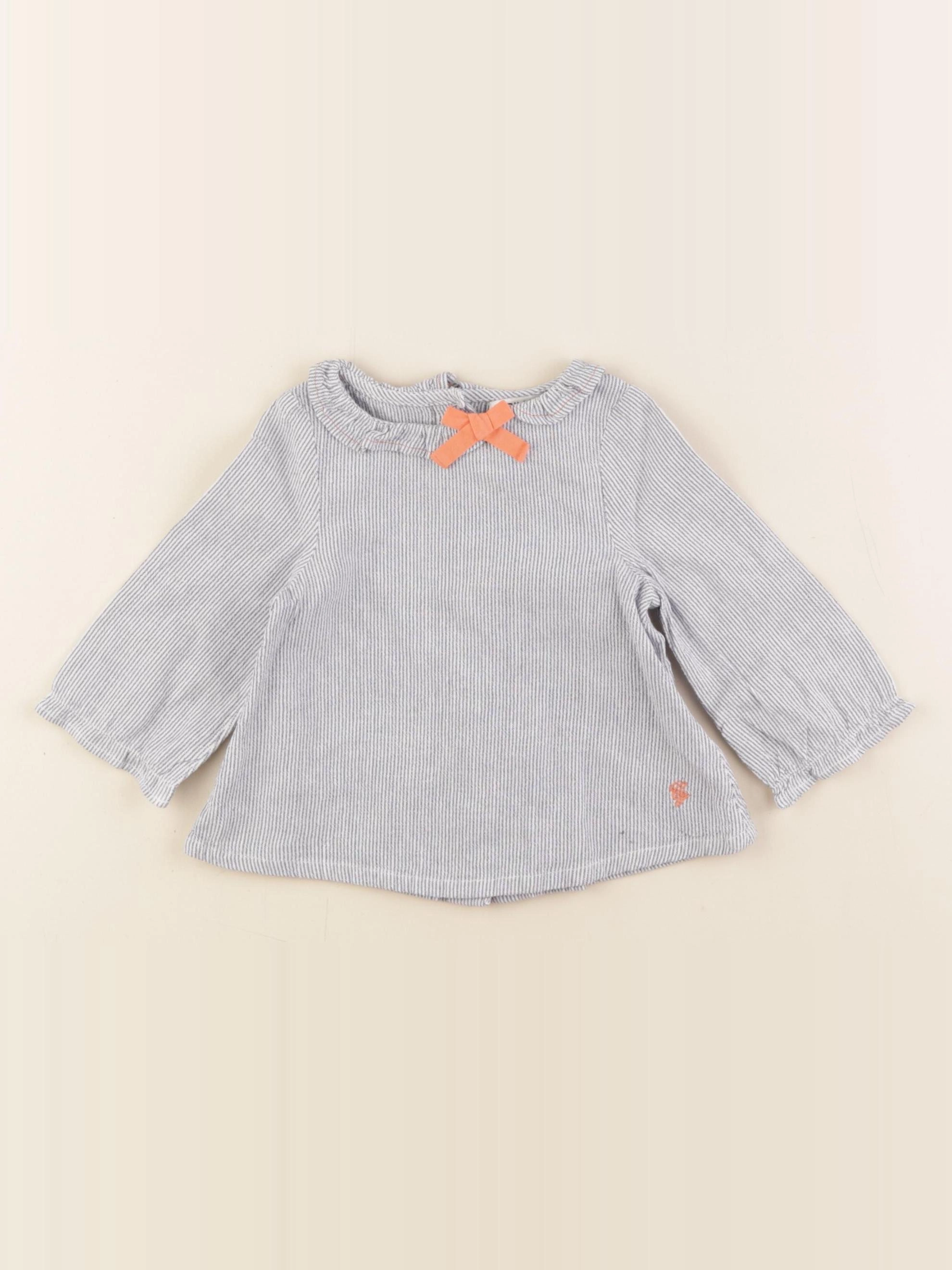 Cyrillus - blouse bleu - 6 mois