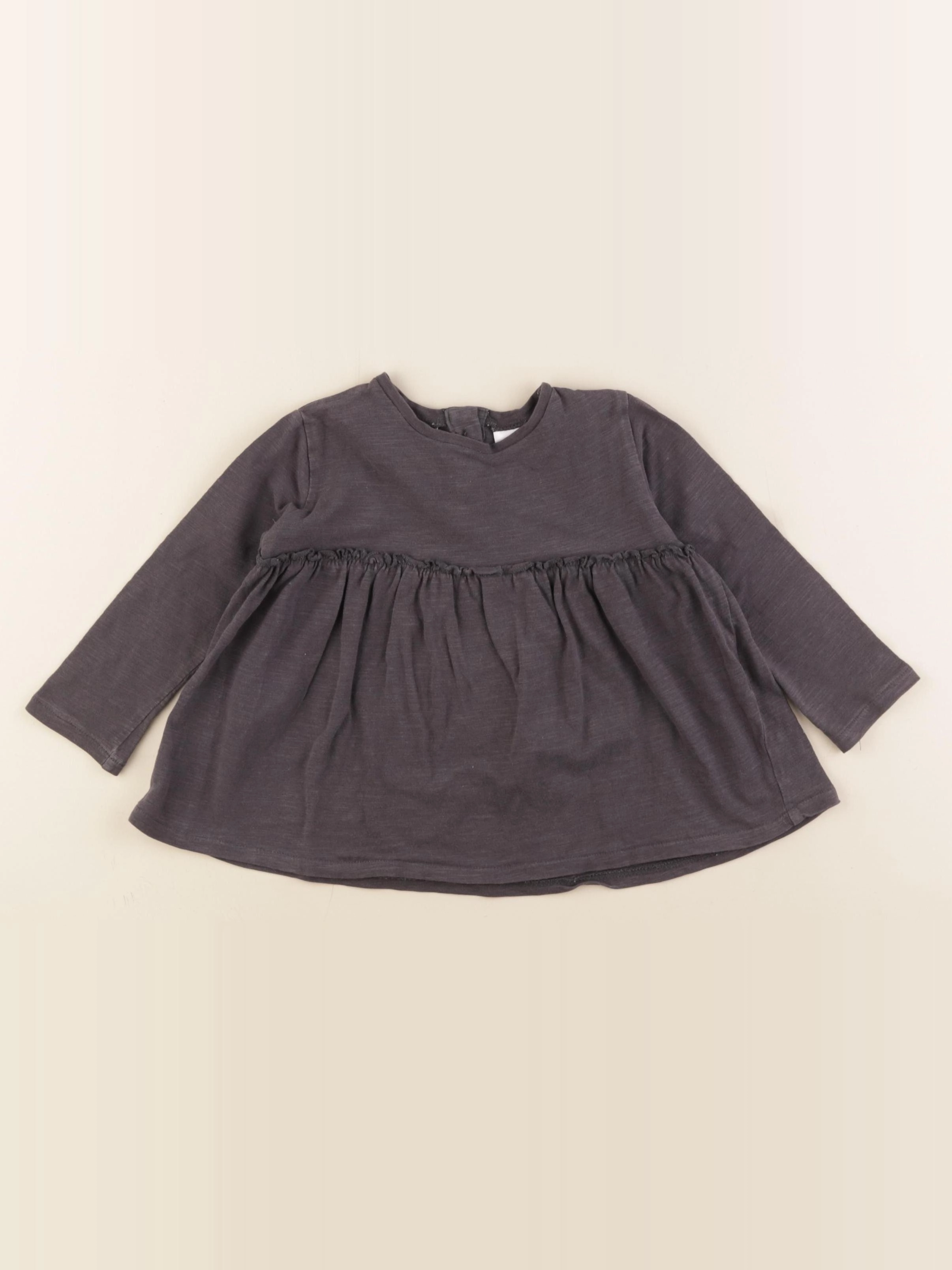 Zara - tee-shirt gris - 12/18 mois