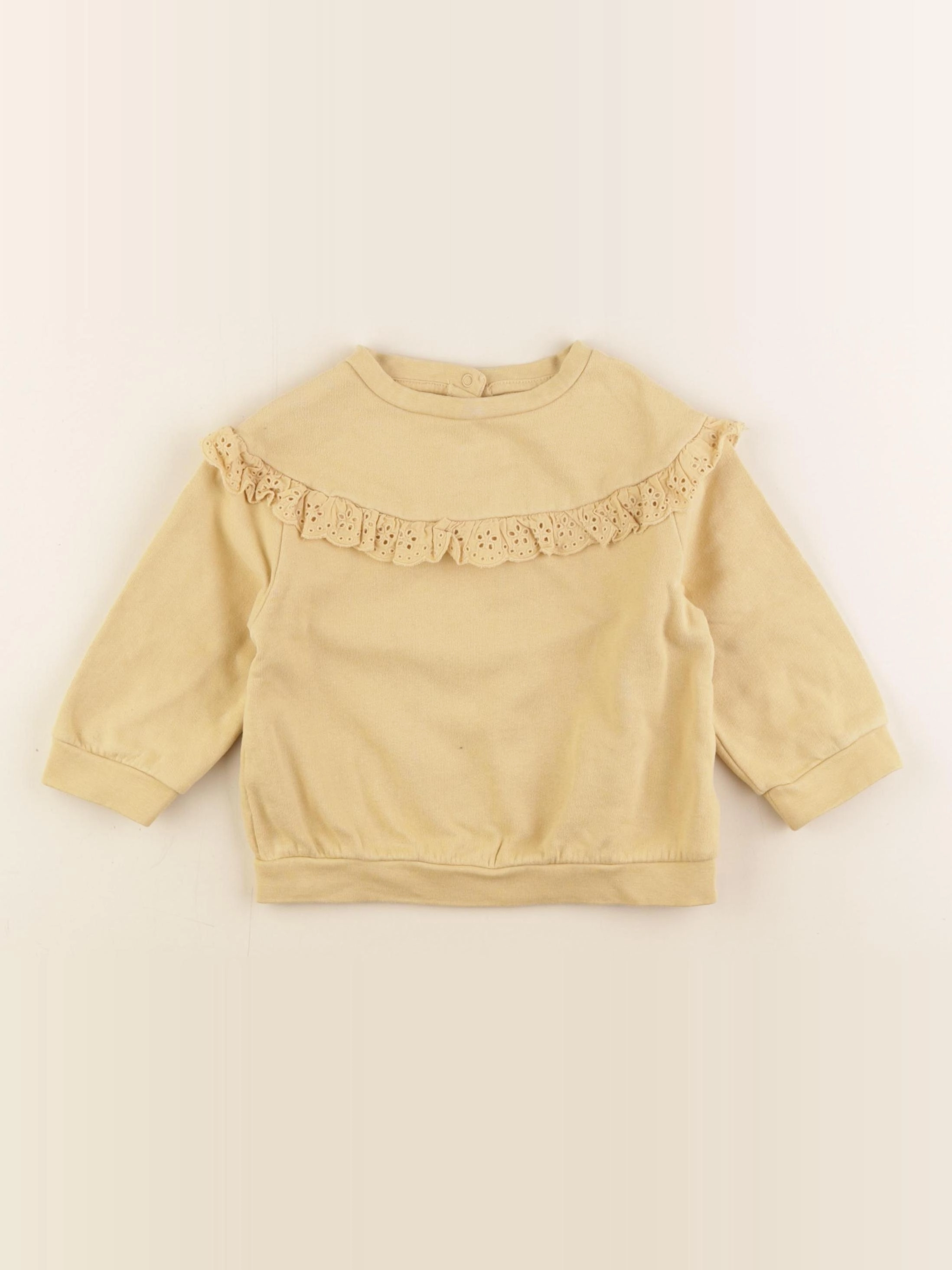 Vertbaudet - sweat jaune - 18 mois