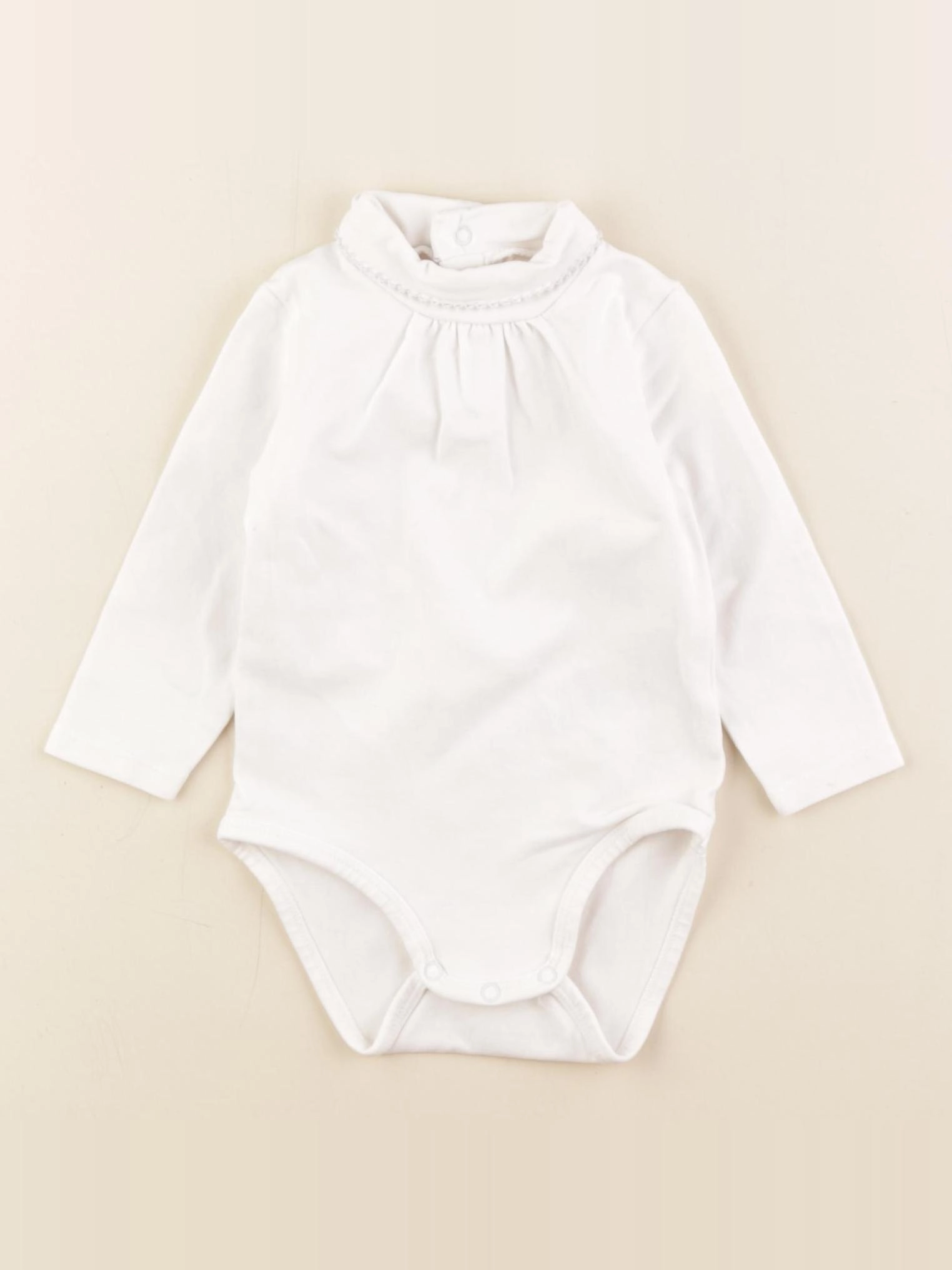 Vertbaudet - body à col blanc - 6 mois