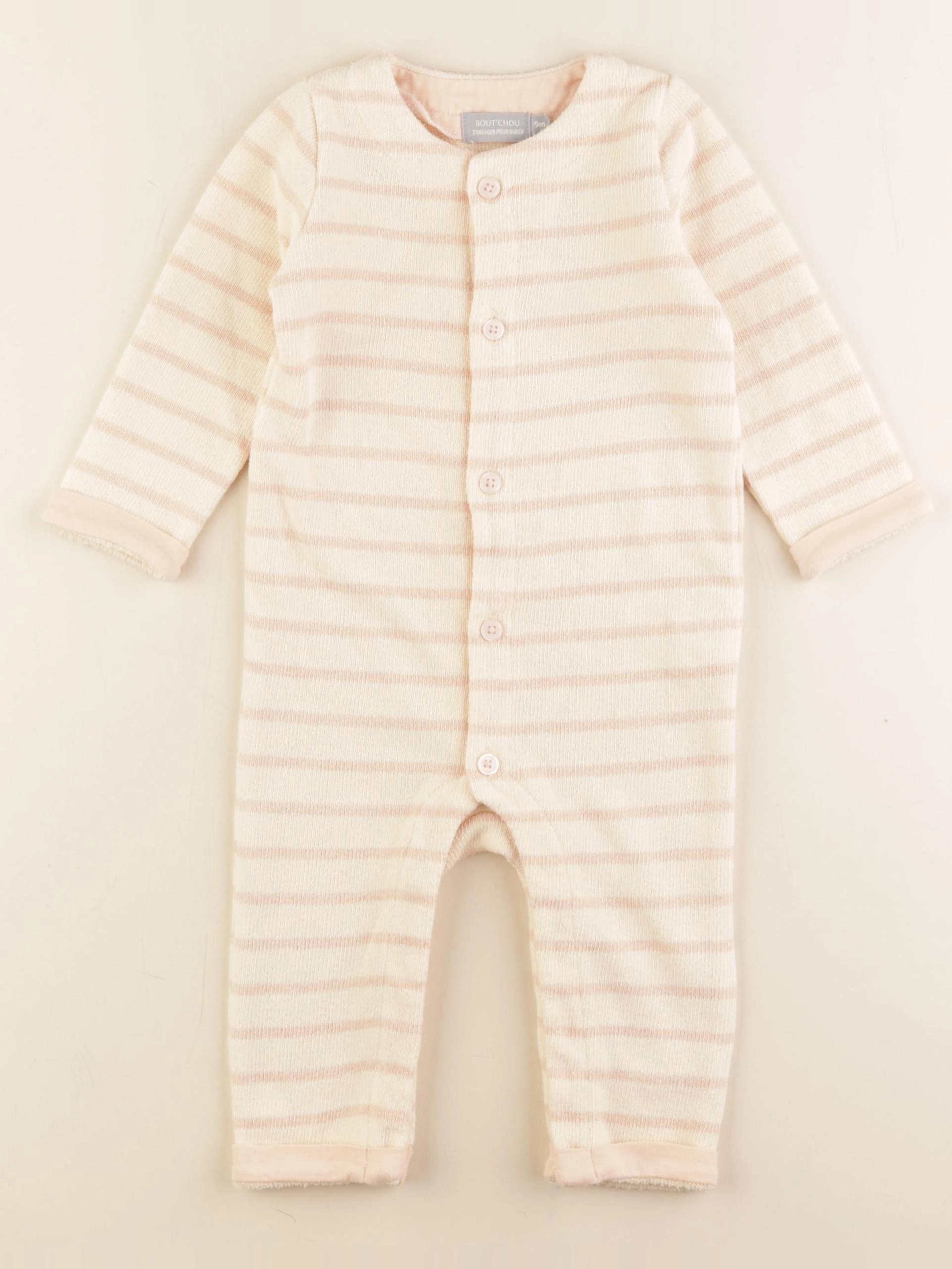 Boutchou - combinaison beige, rose - 9 mois
