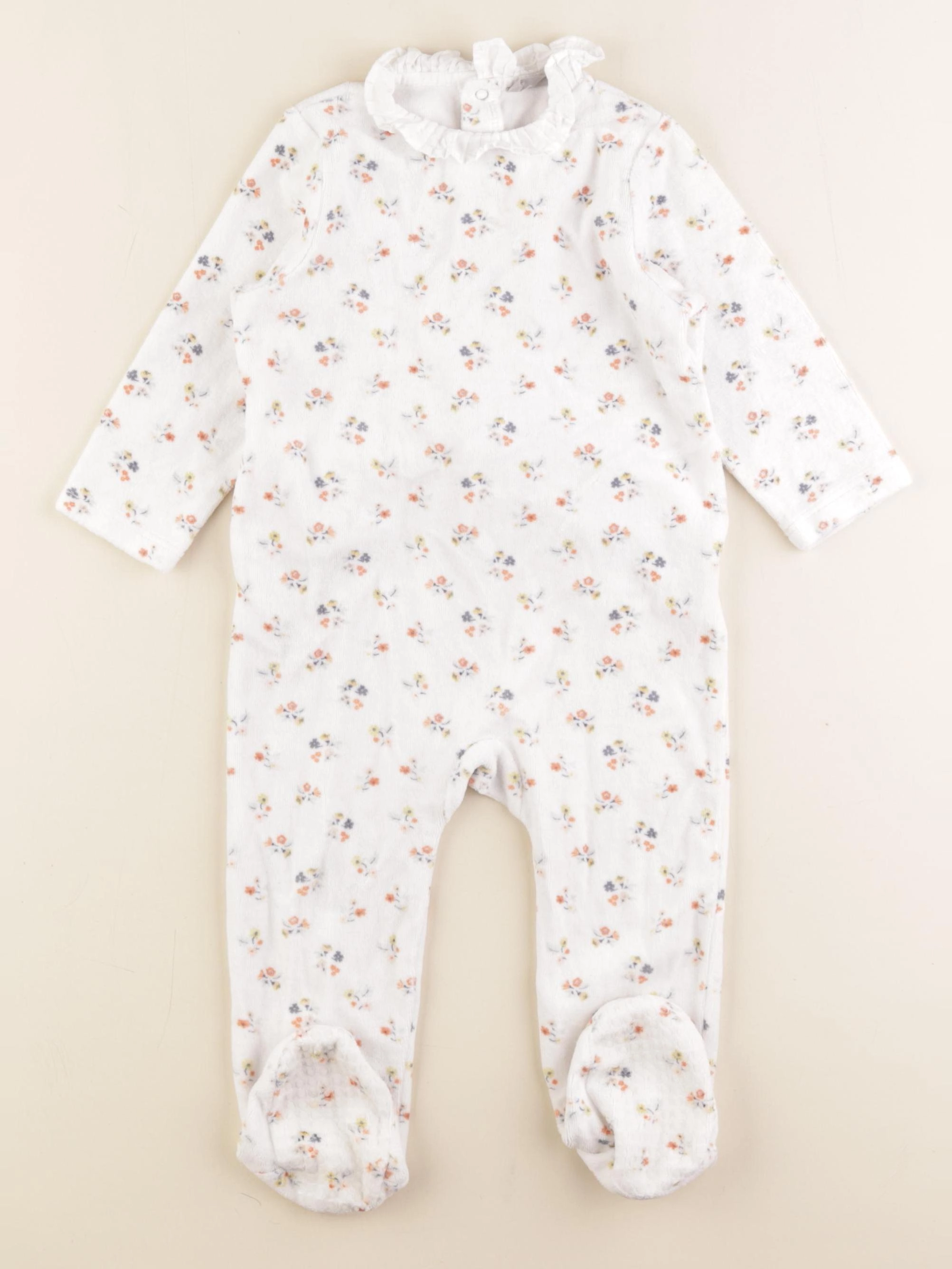 Boutchou - pyjama velours blanc - 12 mois