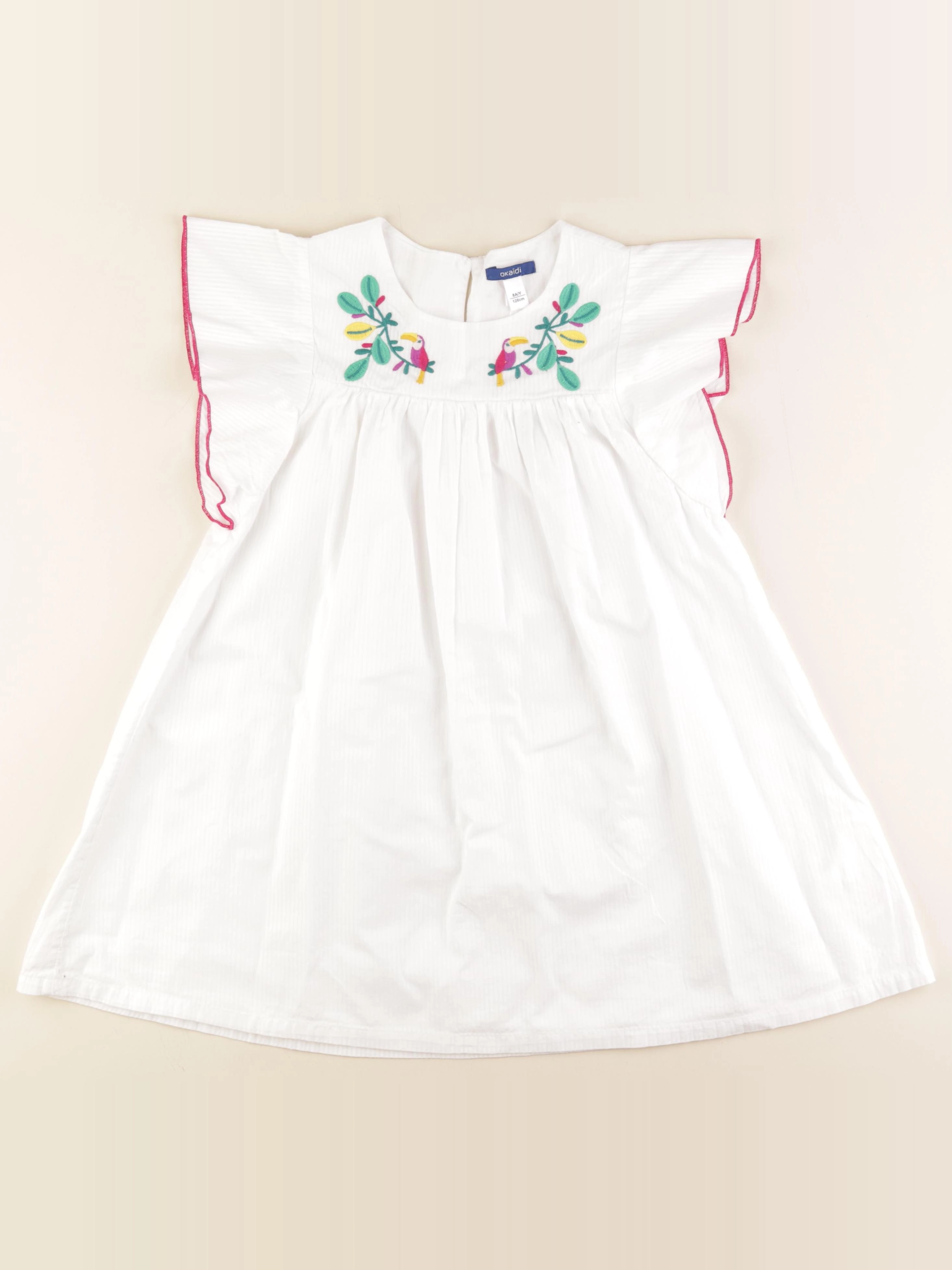 Okaidi - robe blanc - 8 ans