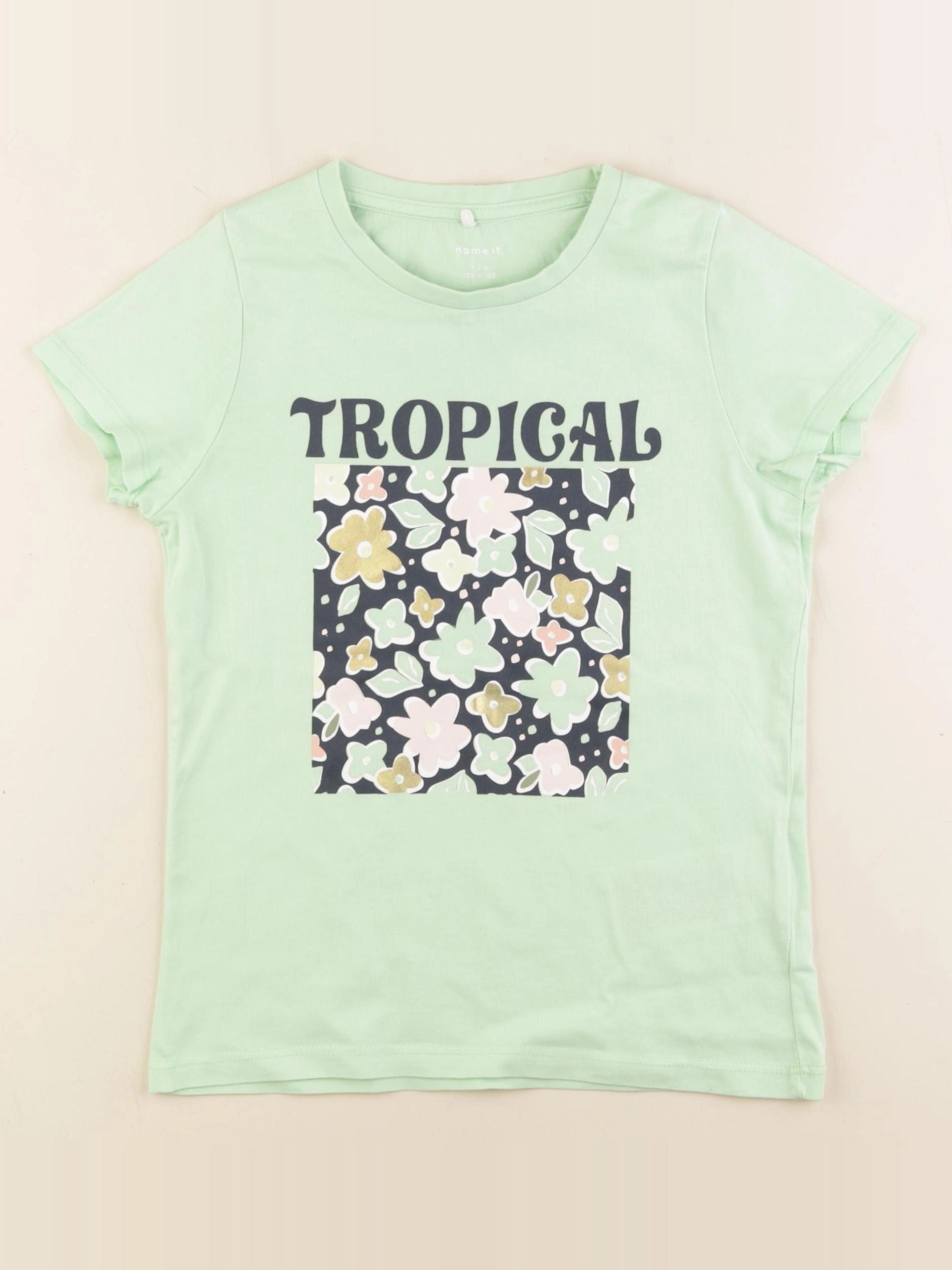 Name it - tee-shirt vert - 7/8 ans