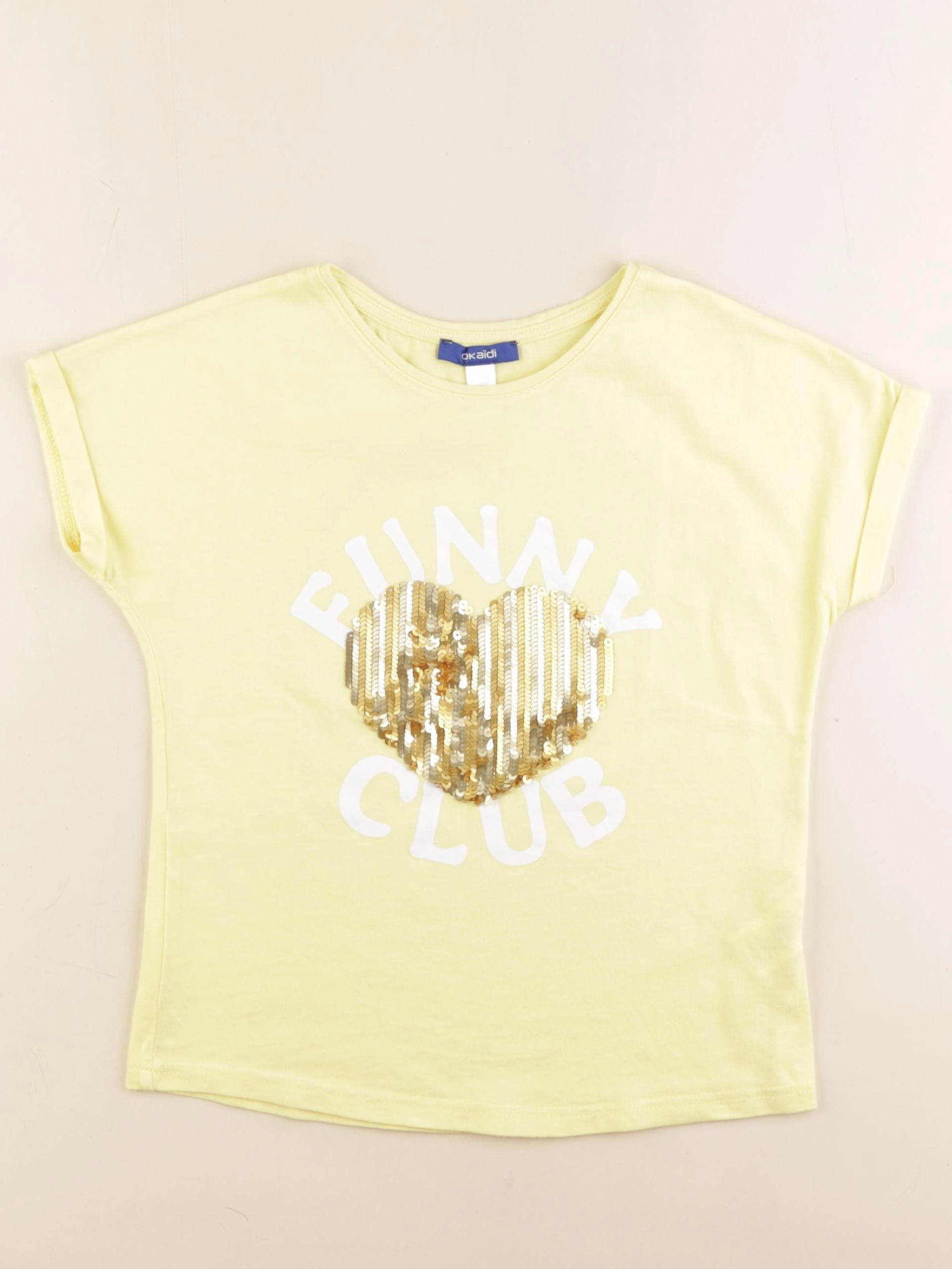 Okaidi - tee-shirt jaune - 8 ans