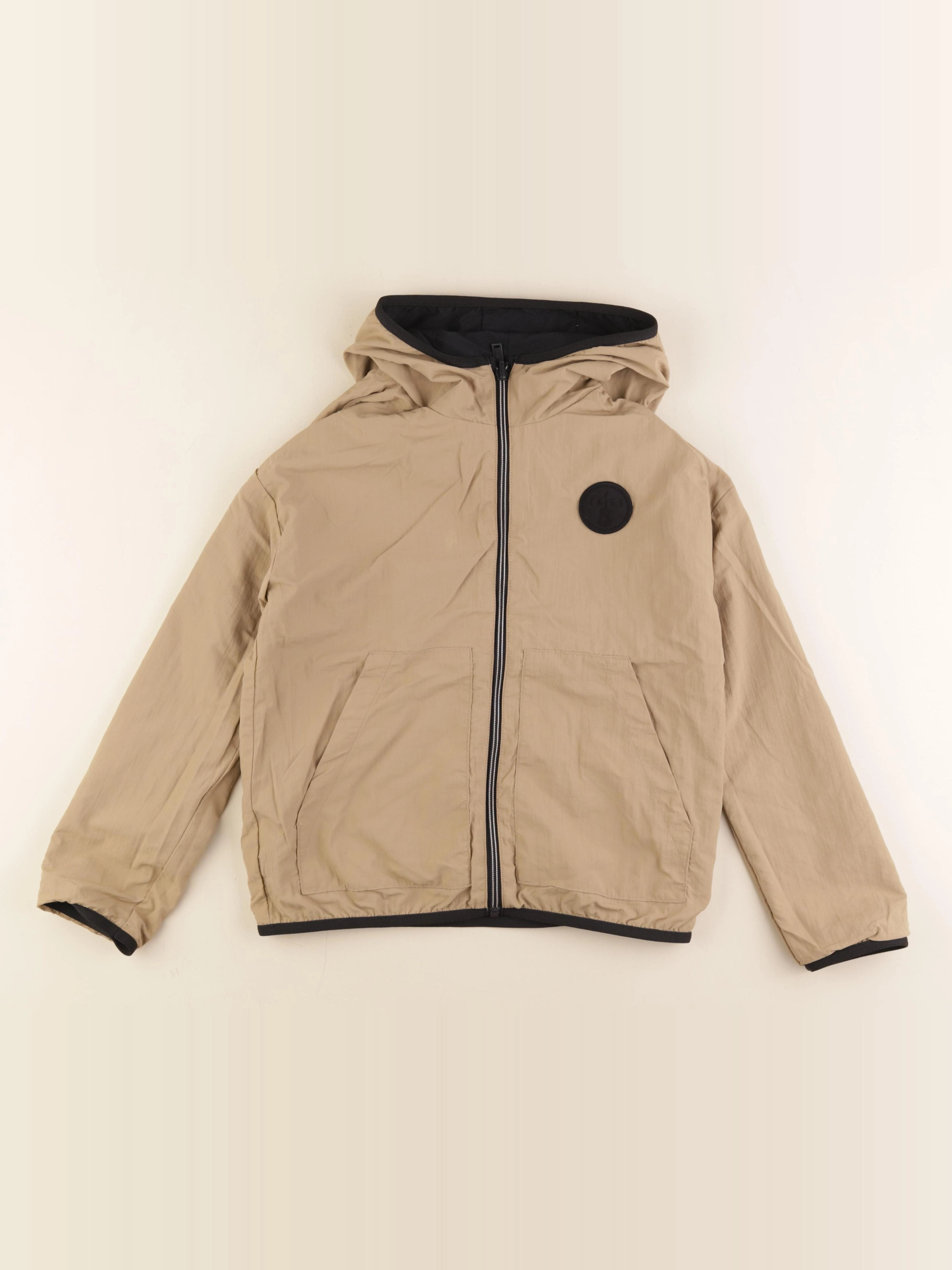 IKKS - coupe-vent réversible noir, beige - 10 ans