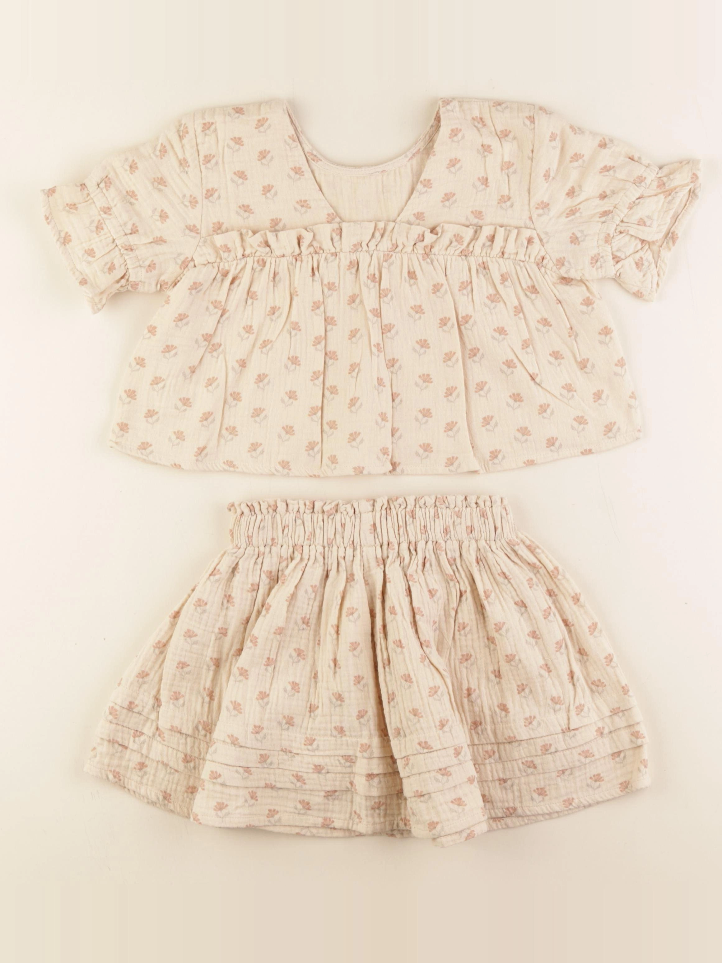 Rylee + Cru - ensemble beige - 4/5 ans