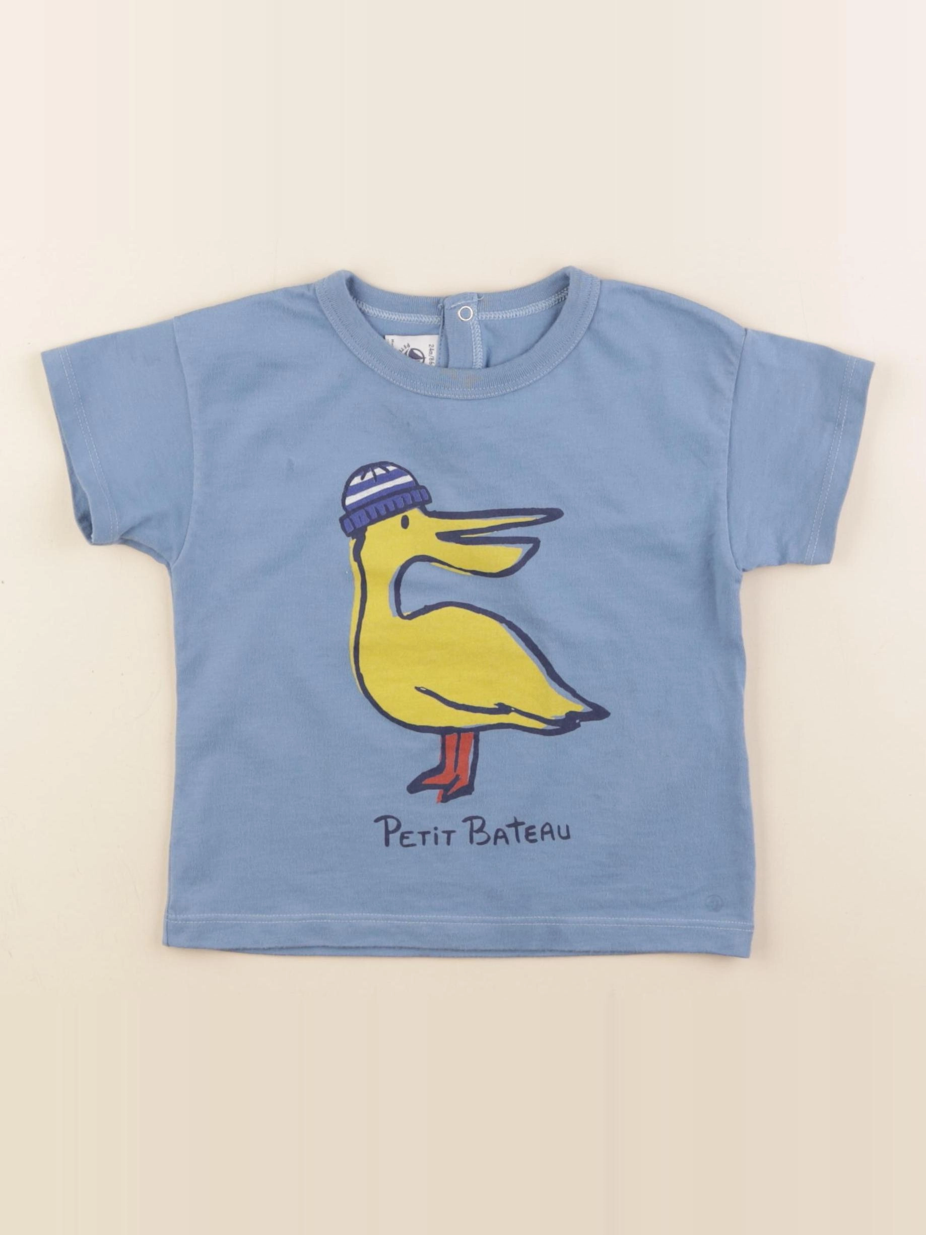 Petit Bateau - tee-shirt bleu - 24 mois