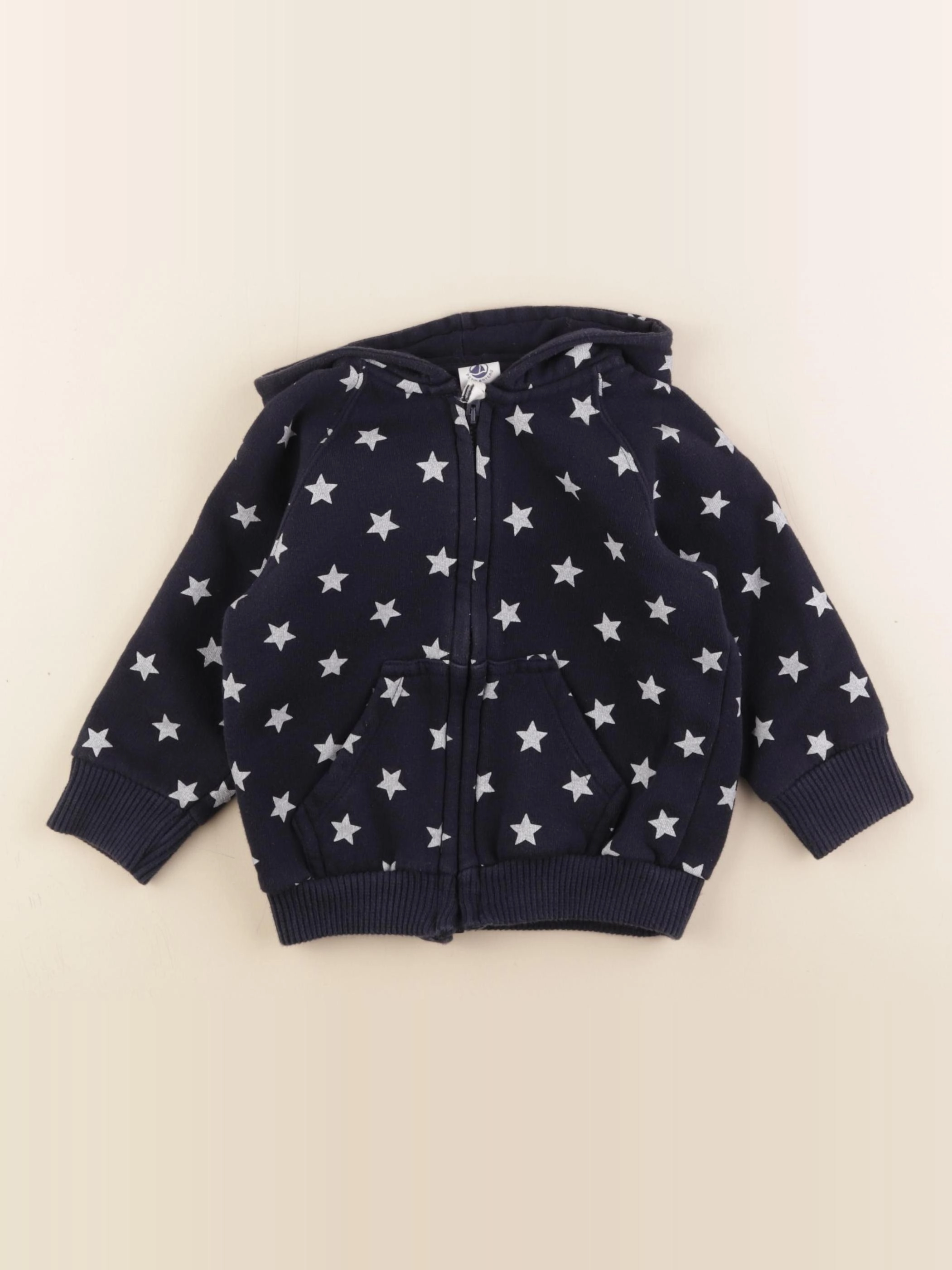 Petit Bateau - sweat bleu - 24 mois