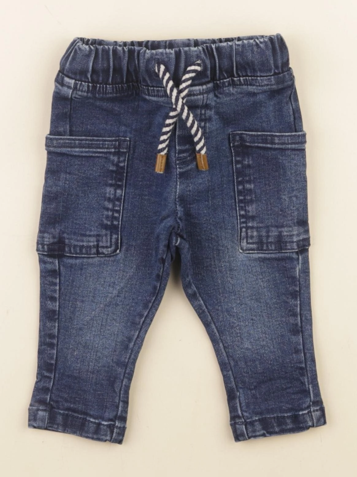 Vertbaudet - jean bleu - 3 mois