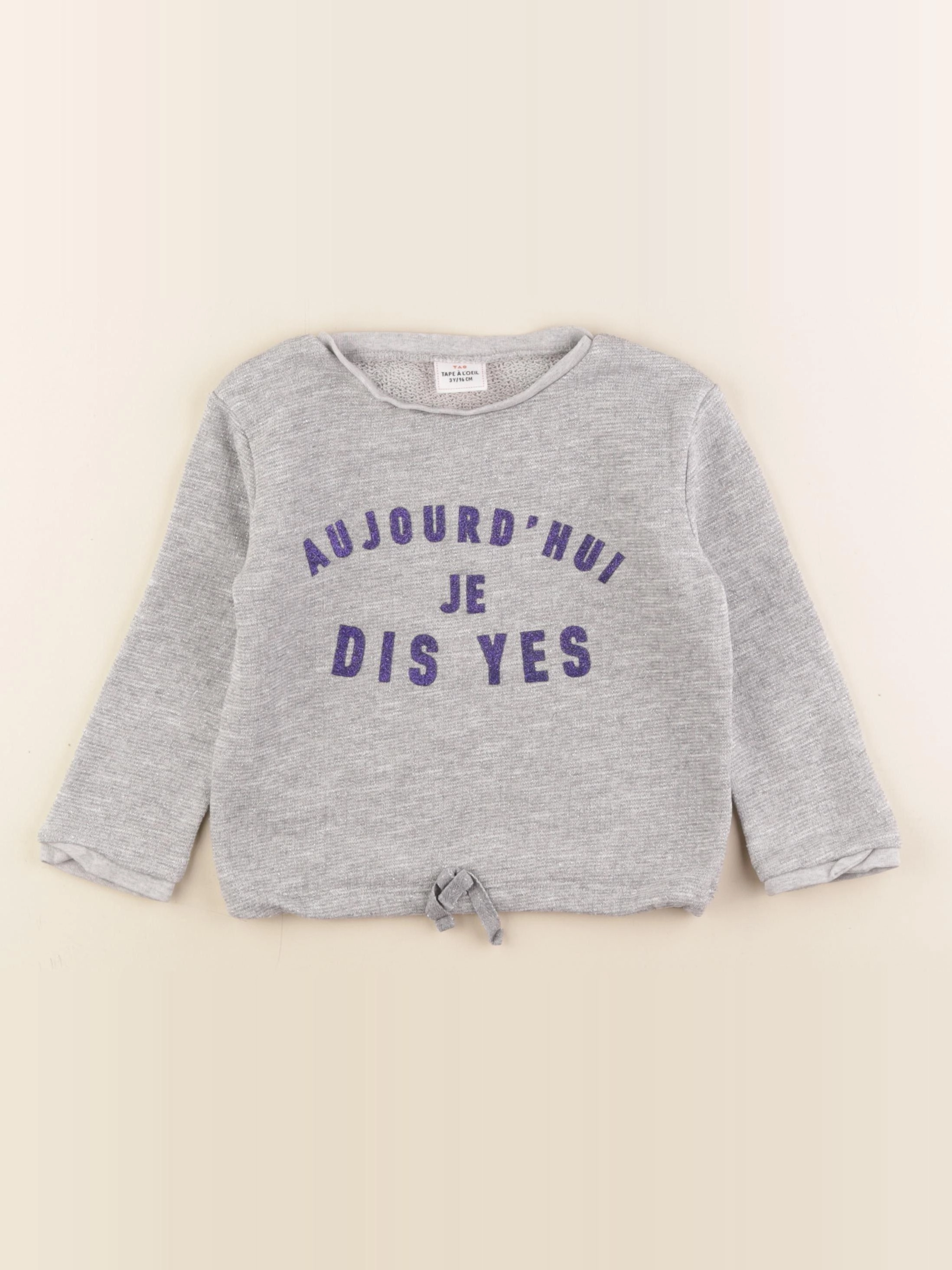 Tape à l'oeil - sweat gris - 3 ans