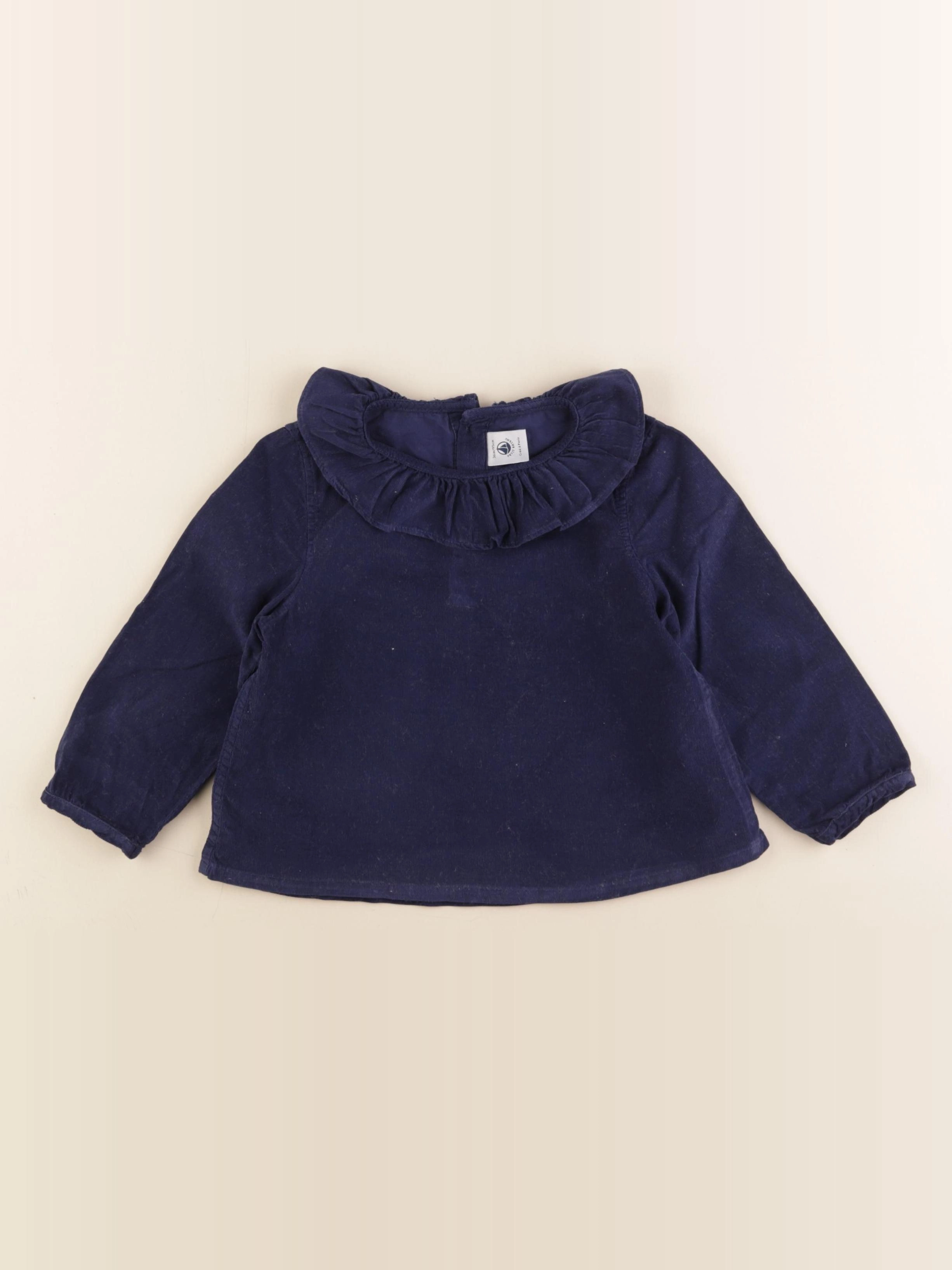 Petit Bateau - blouse bleu - 36 mois