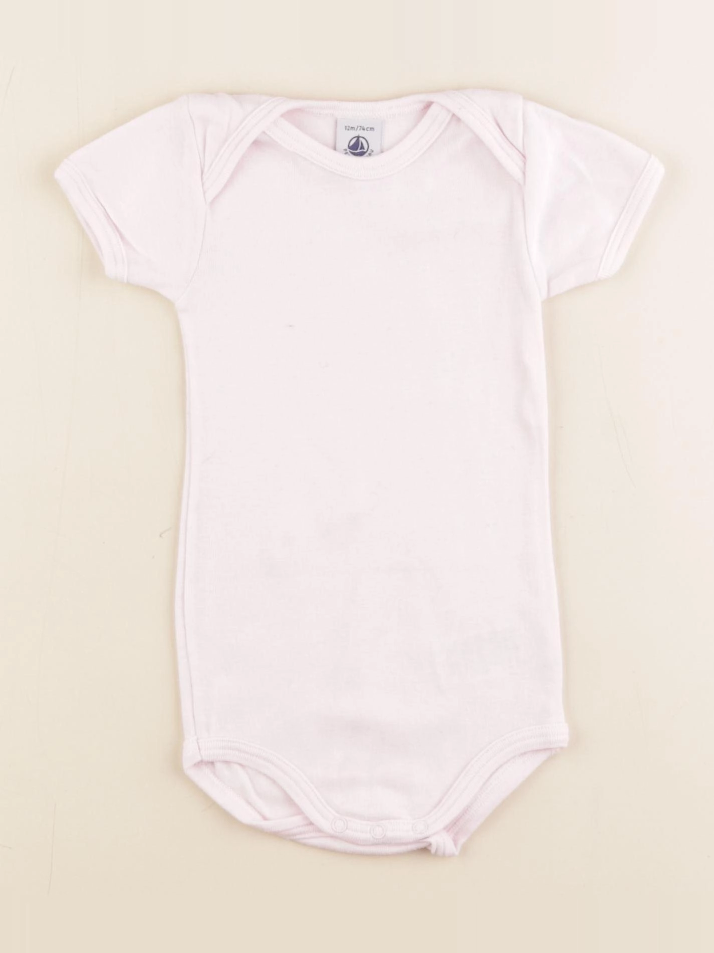 Petit Bateau - body rose - 12 mois