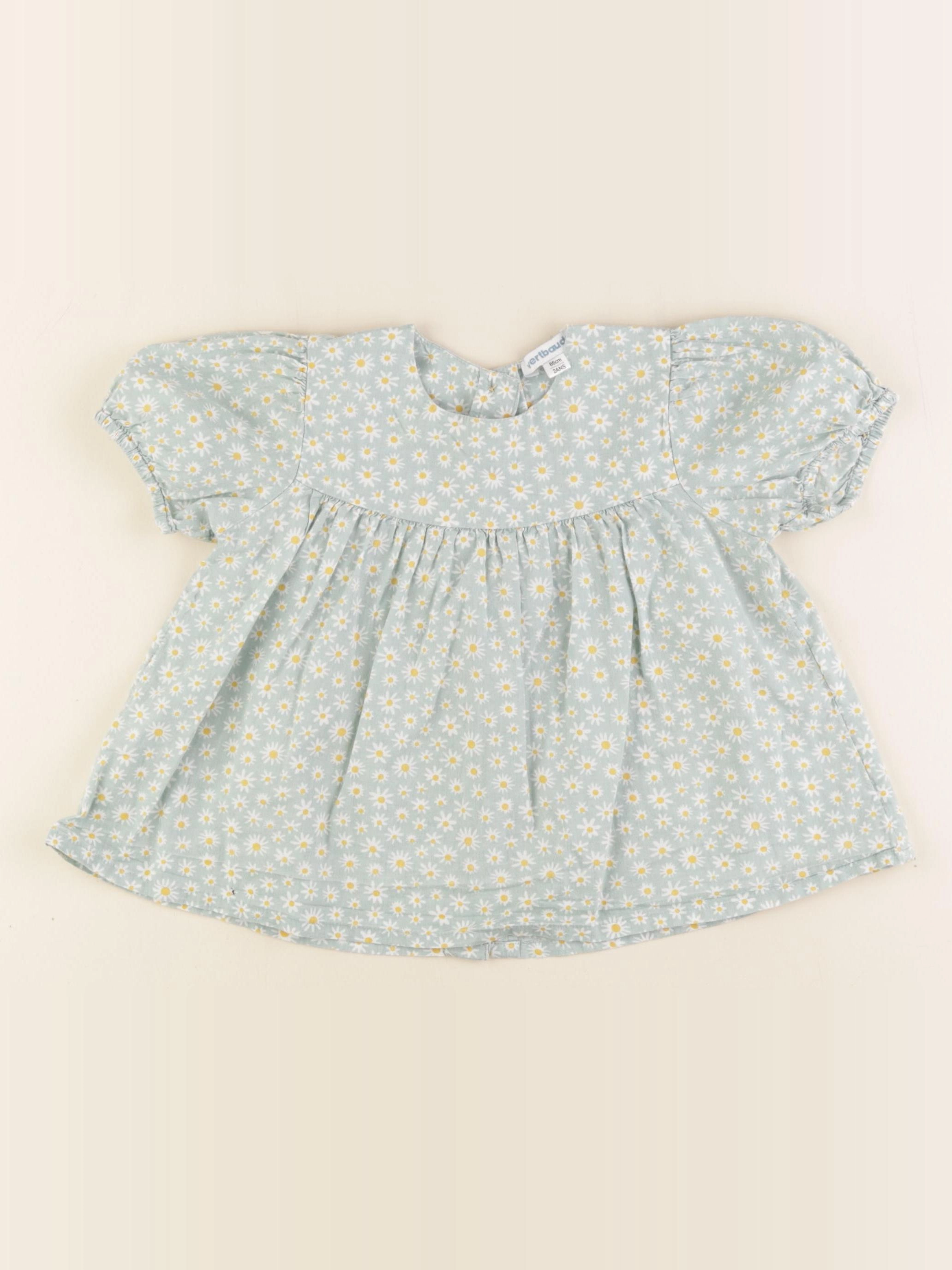 Vertbaudet - blouse bleu - 2 ans