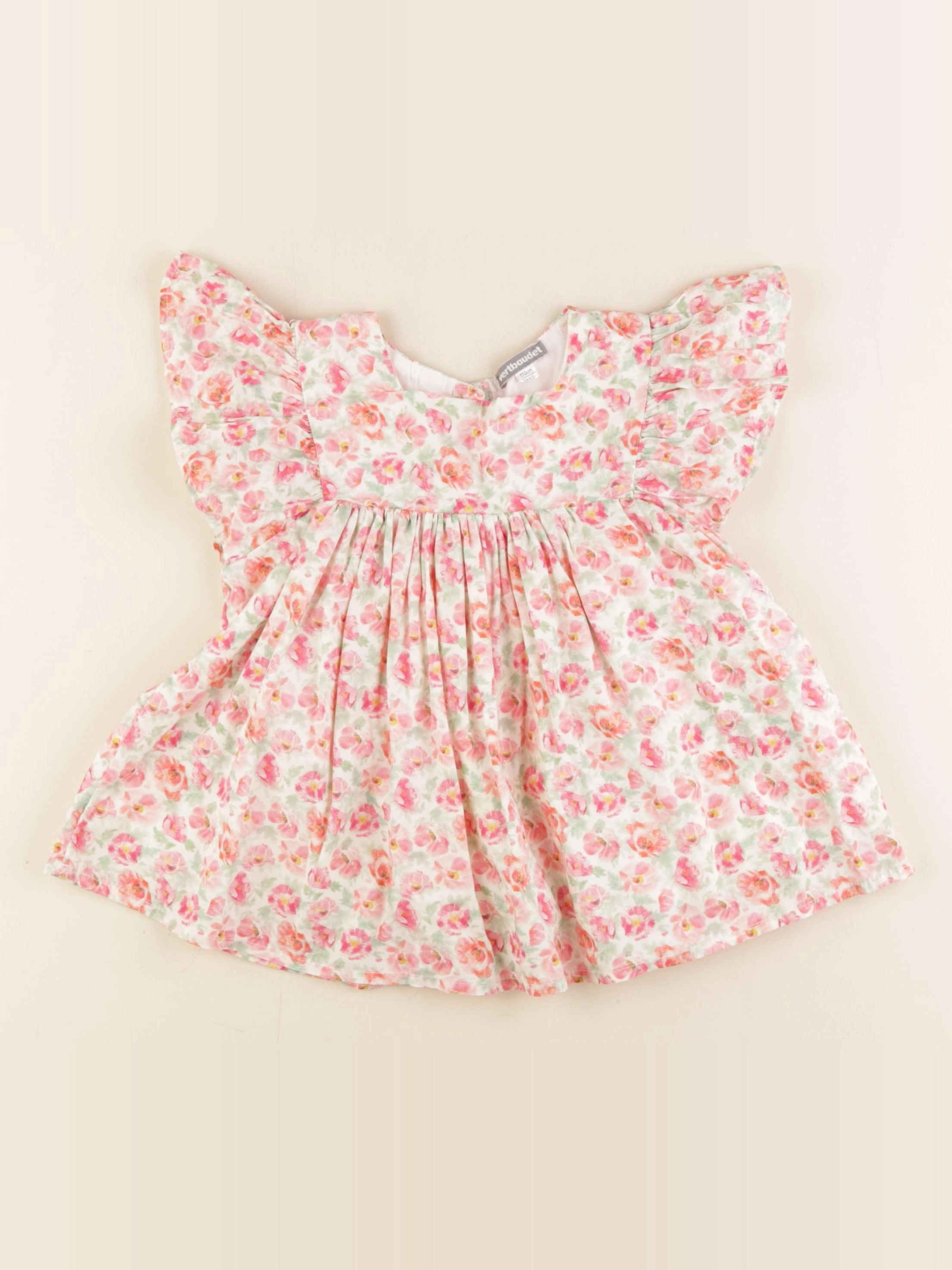 Vertbaudet - blouse rose, vert - 5 ans