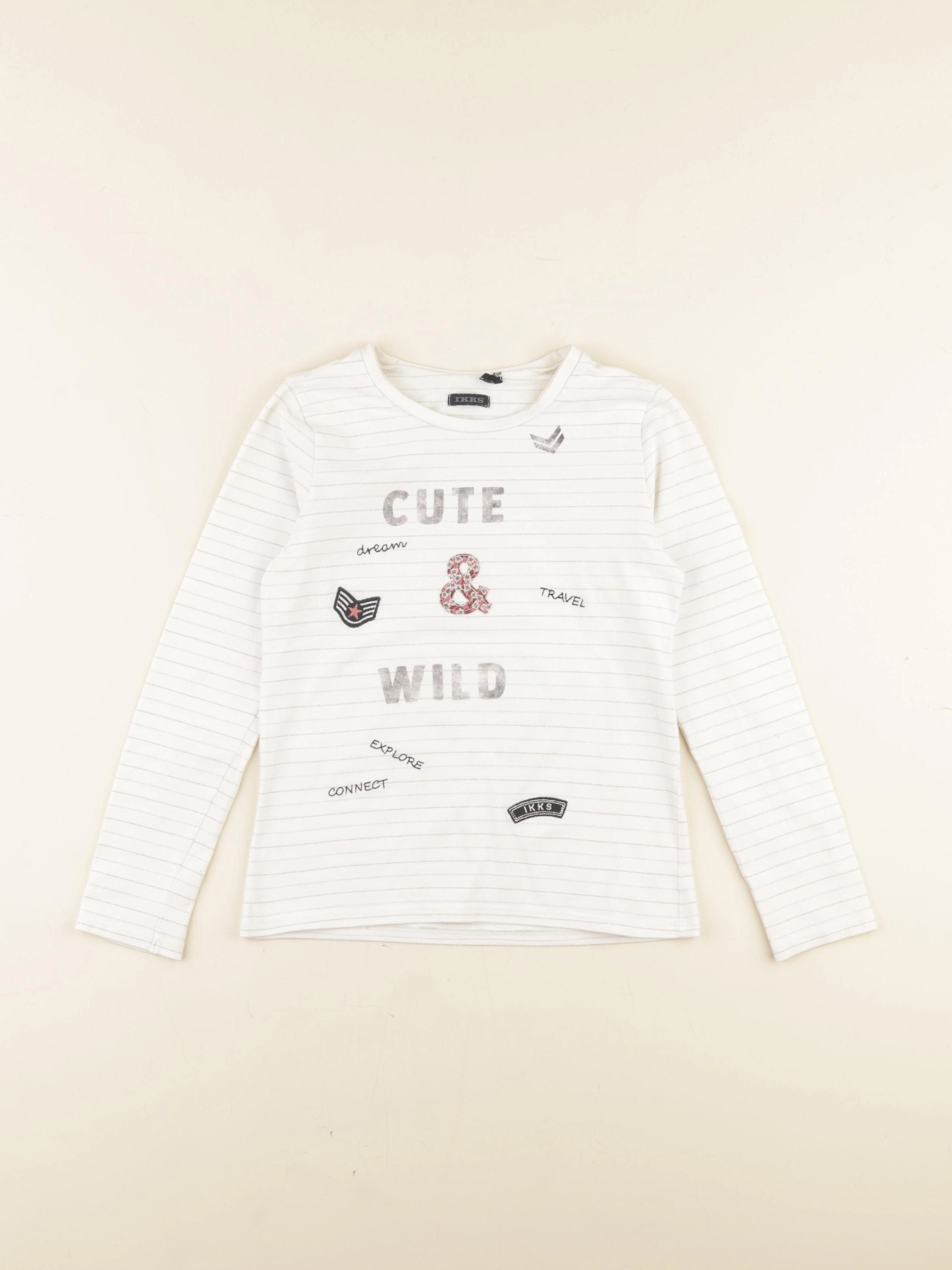 IKKS - tee-shirt beige - 8 ans