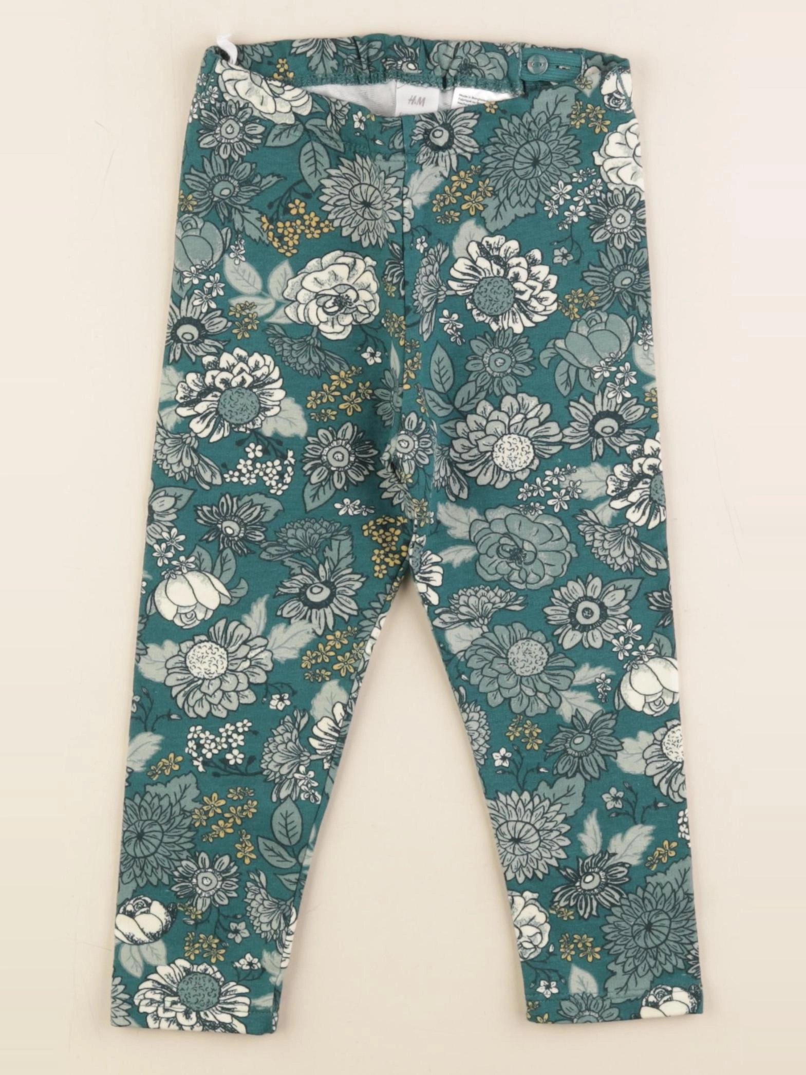 H&M - legging vert - 18/24 mois