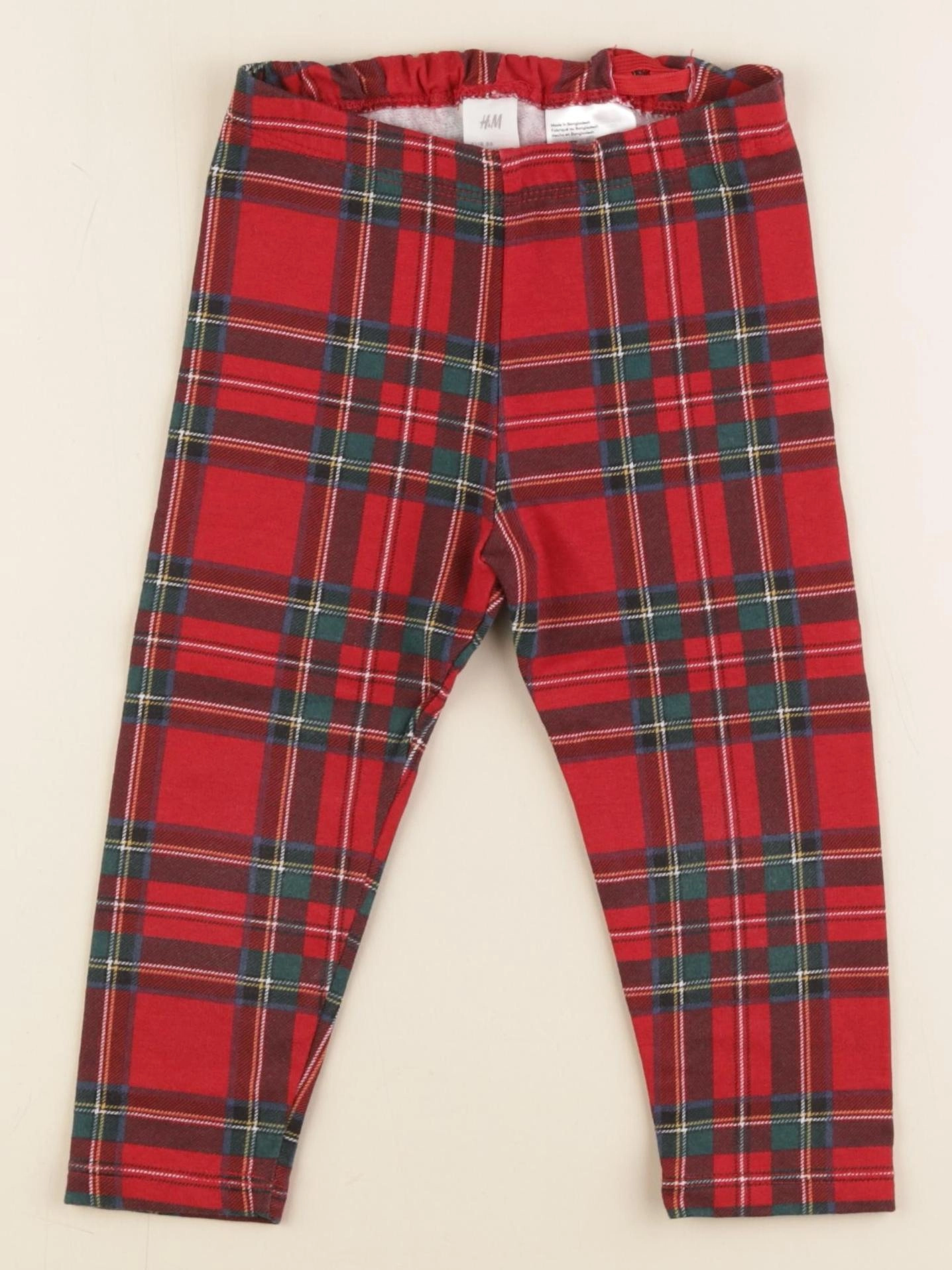 H&M - legging rouge - 12/18 mois