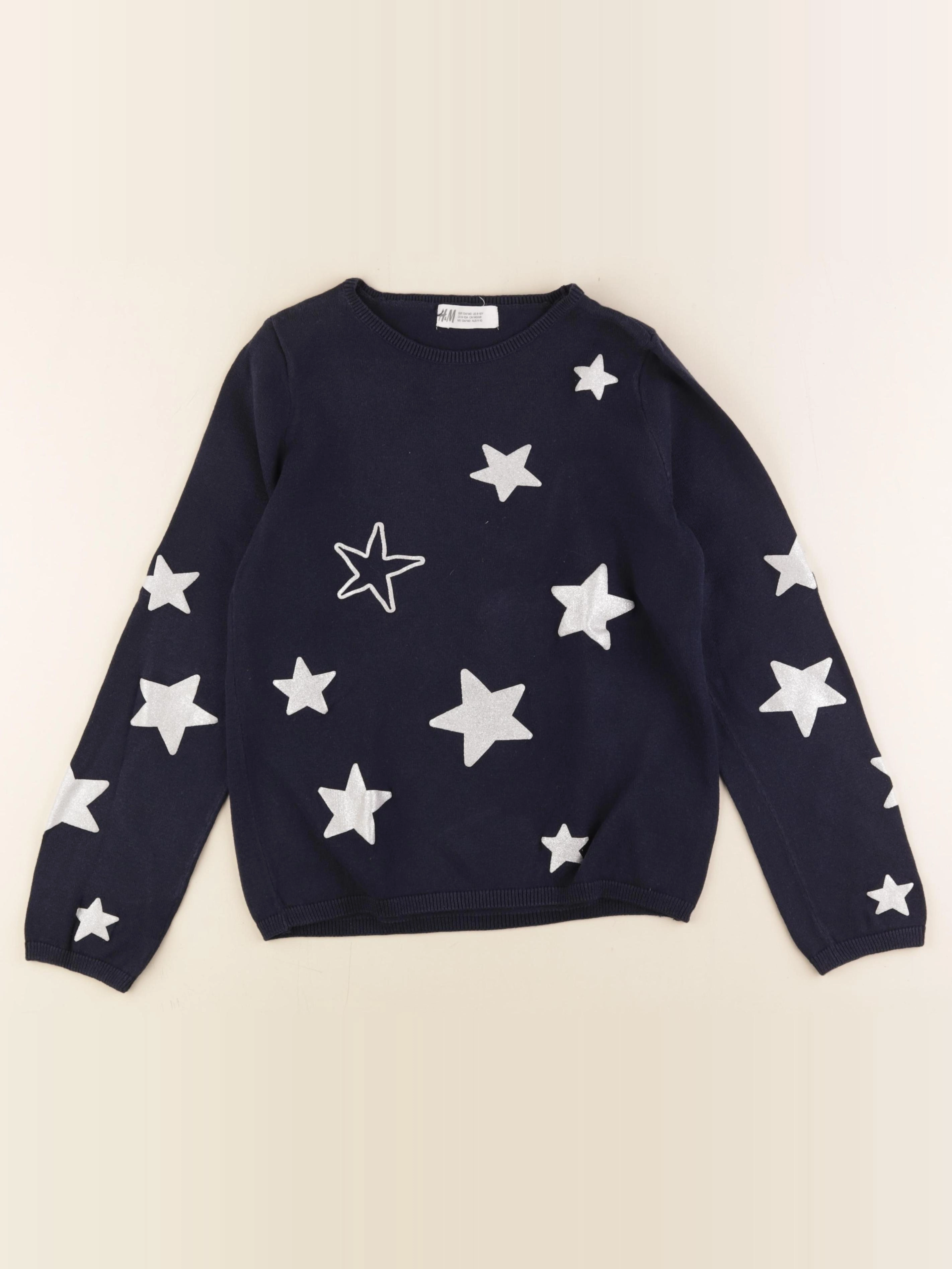 H&M - pull bleu - 8/10 ans