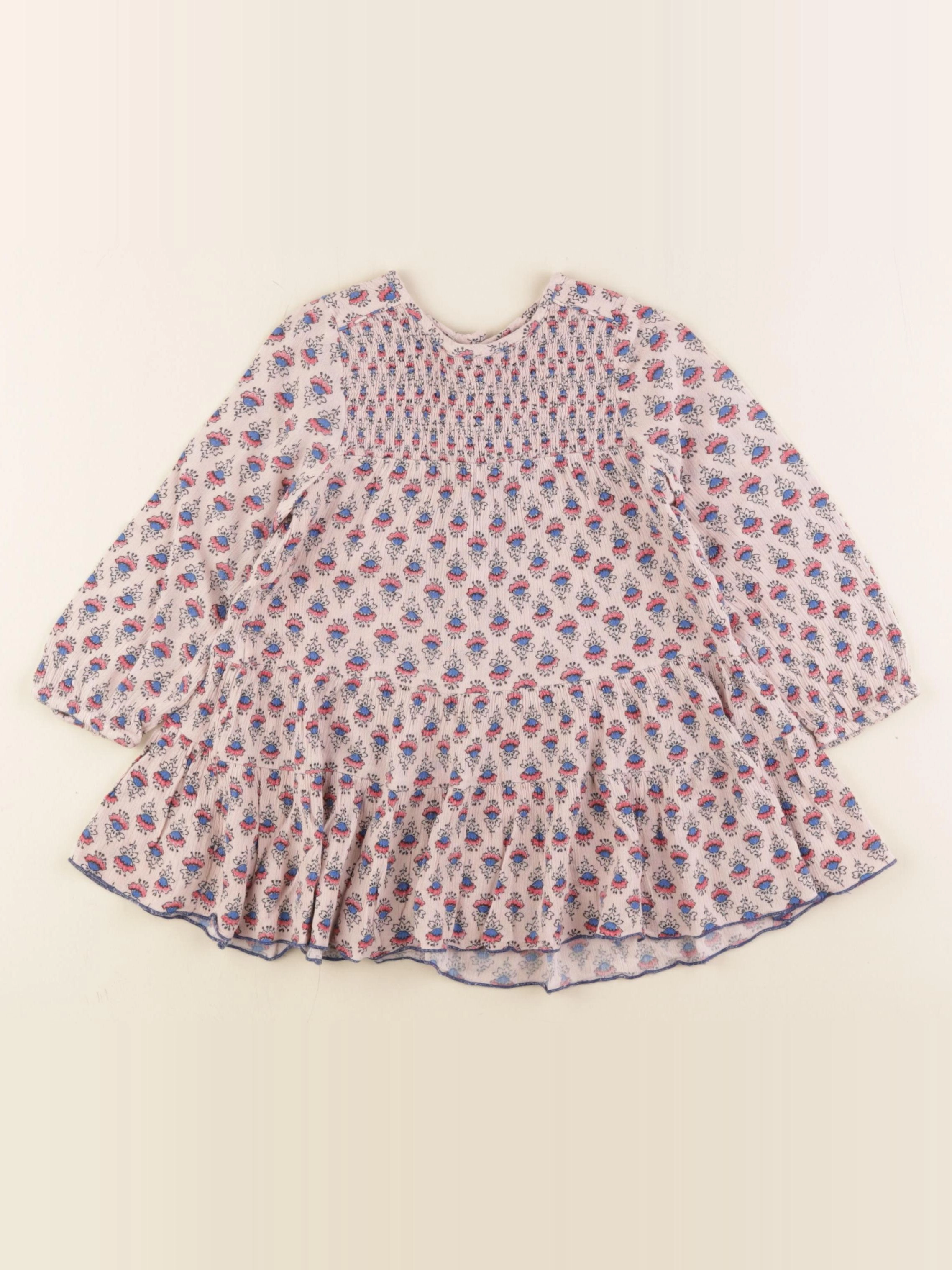 Zara - robe bleu, rose - 18/24 mois