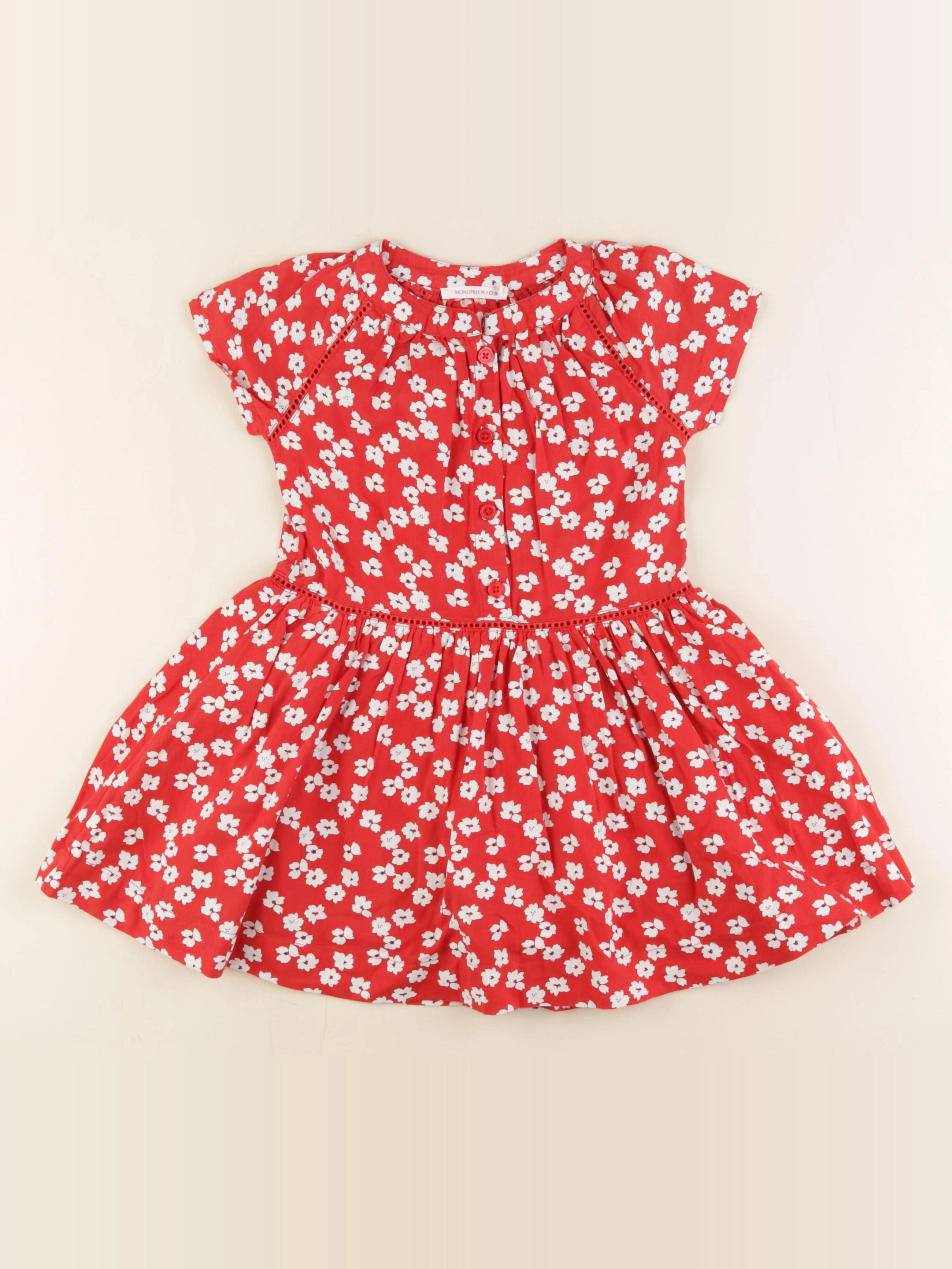 Monoprix - robe rouge - 3 ans