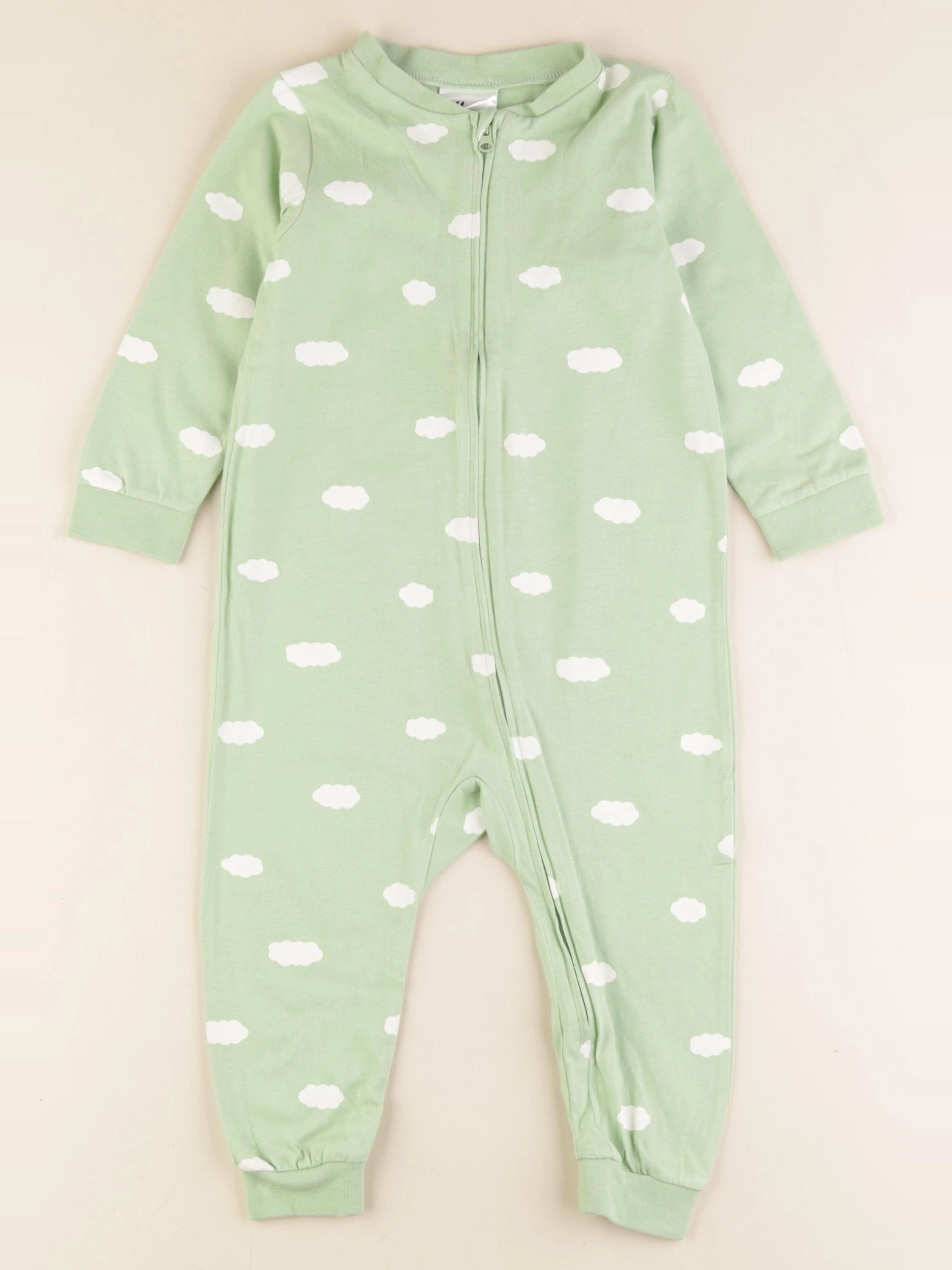 H&M - pyjama coton vert - 12/18 mois