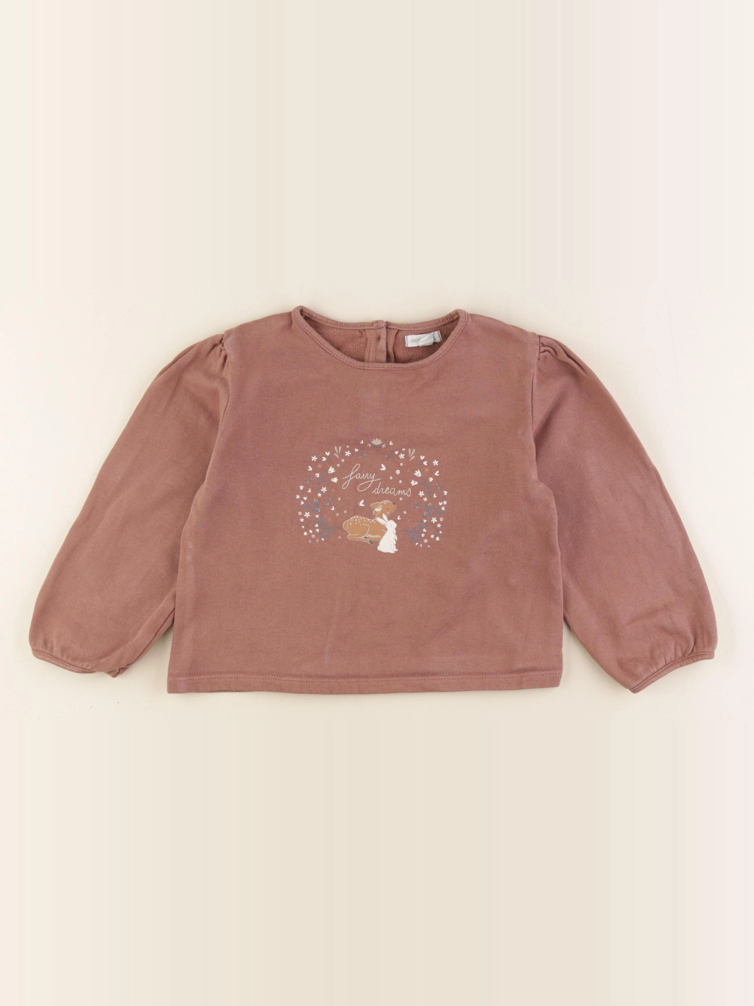 Vertbaudet - sweat marron - 36 mois