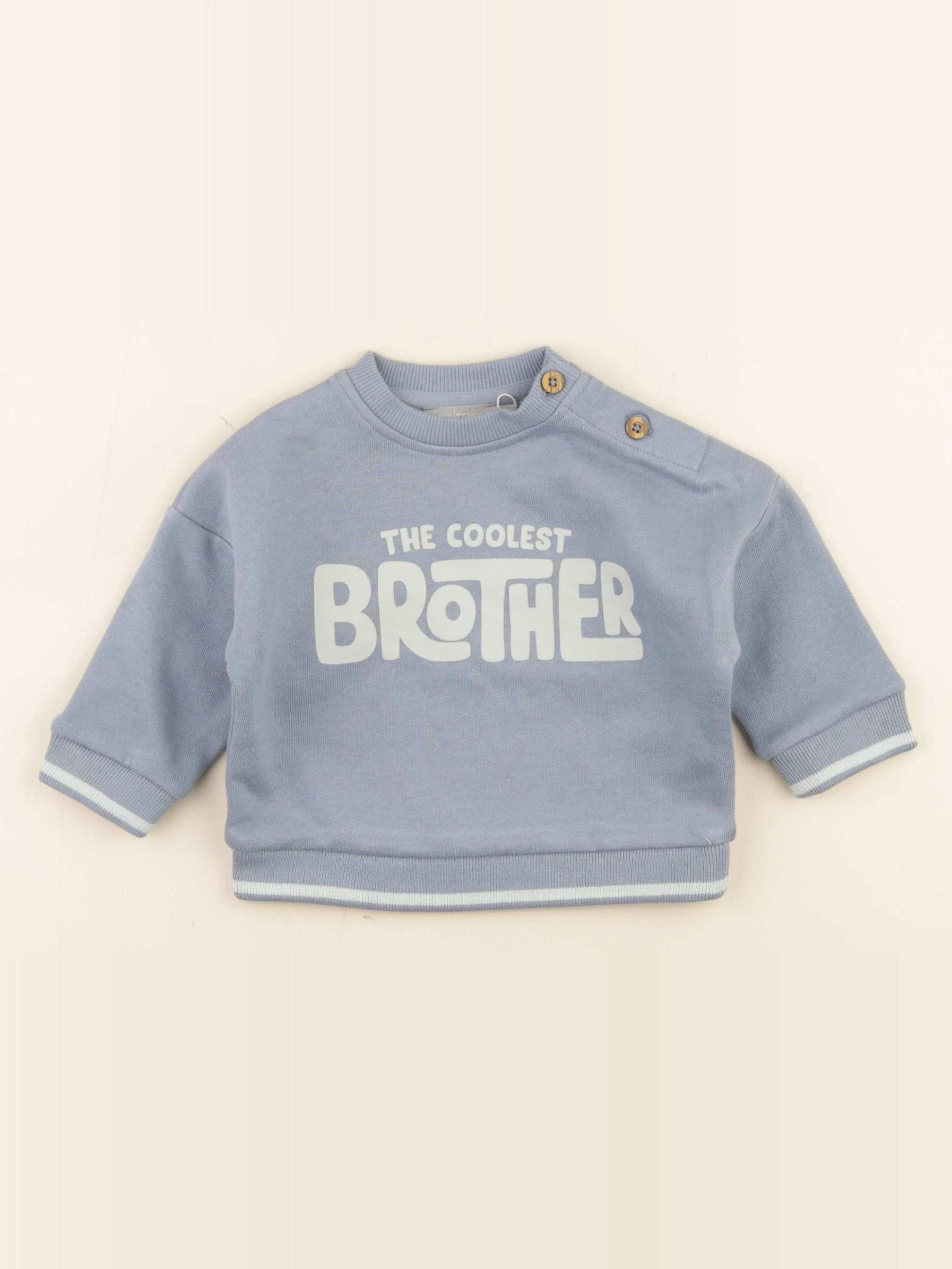Boutchou - sweat bleu - 6 mois