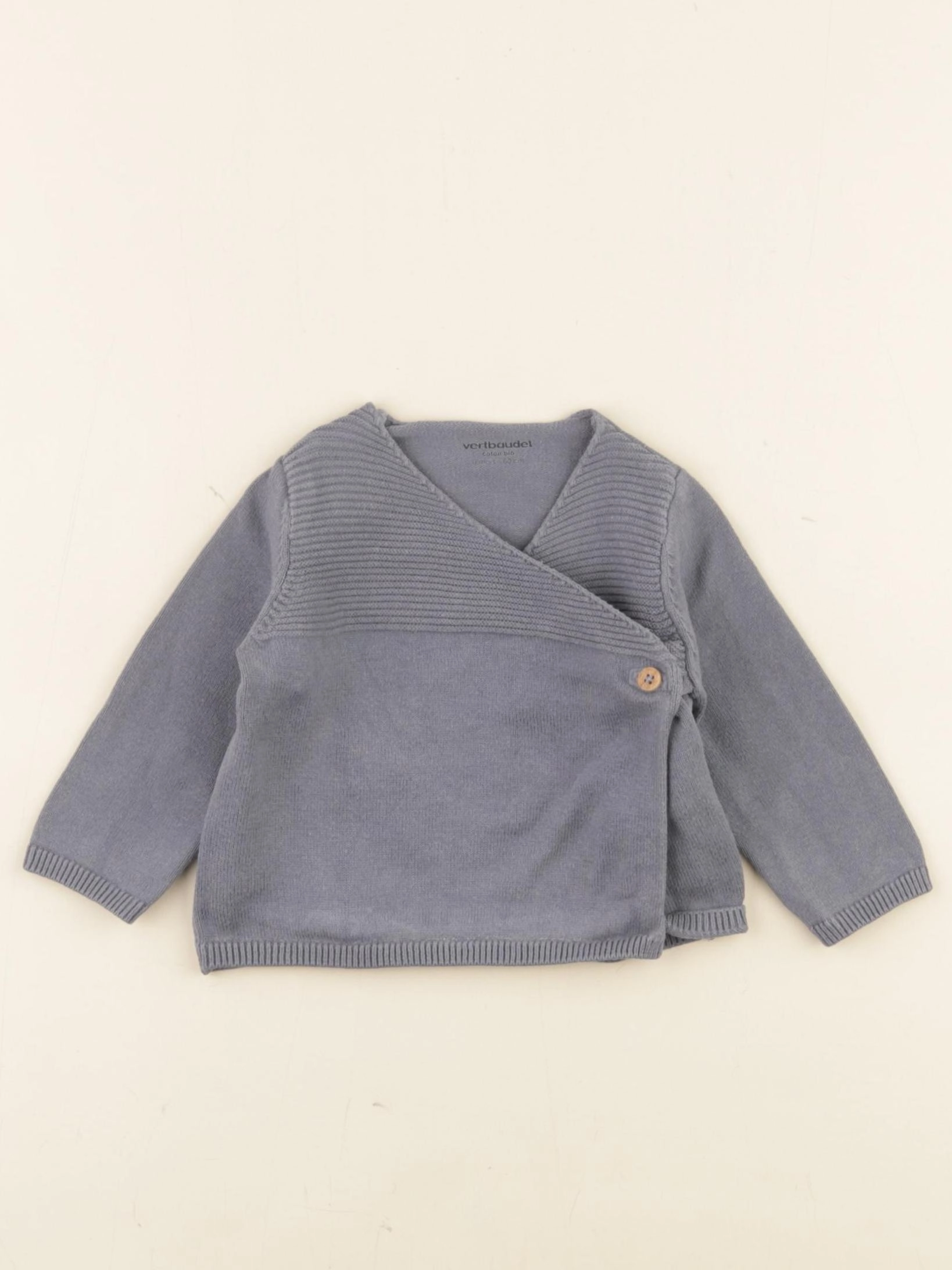 Vertbaudet - gilet gris - 3 mois