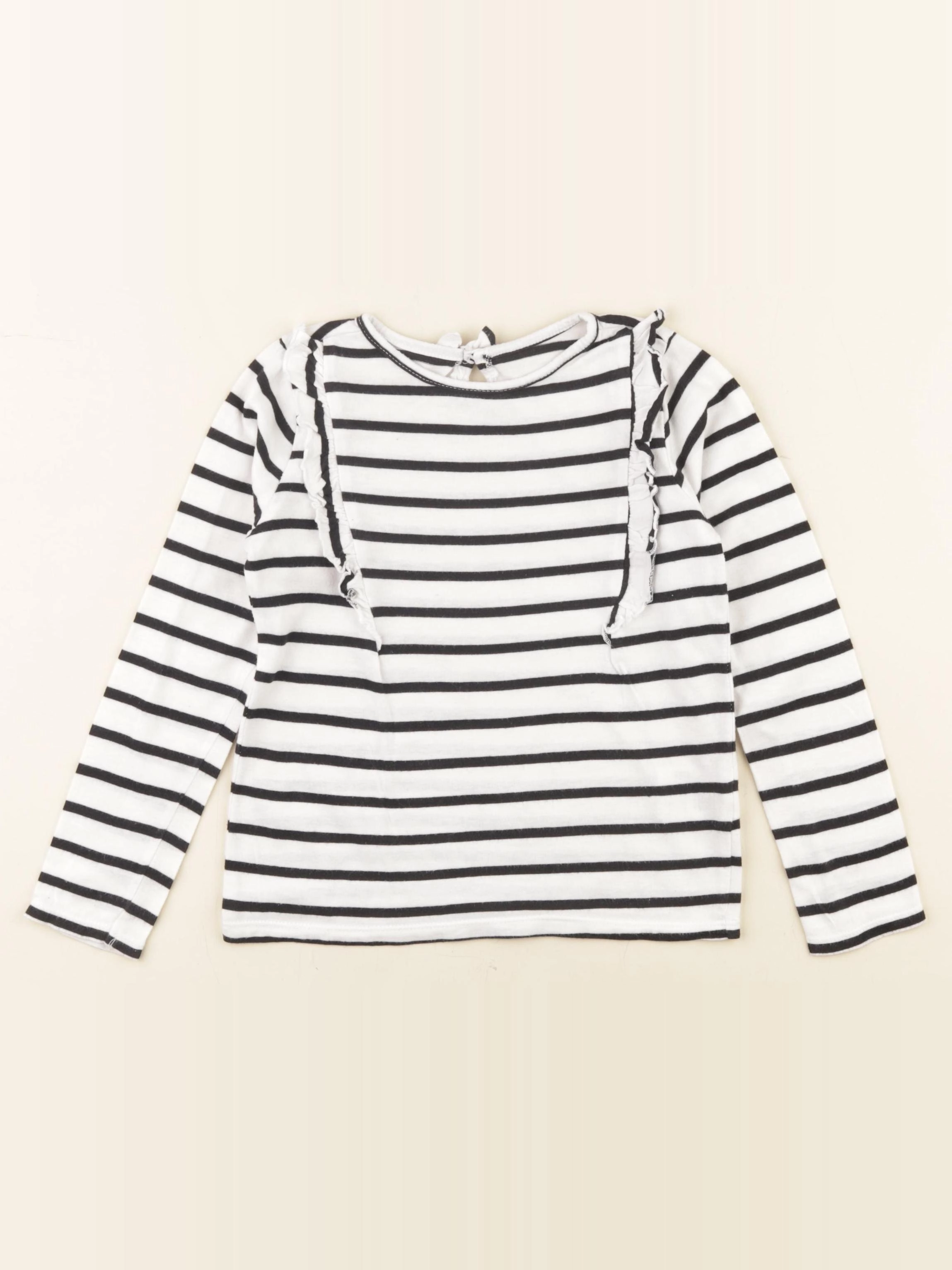 Vertbaudet - tee-shirt blanc, bleu - 6 ans