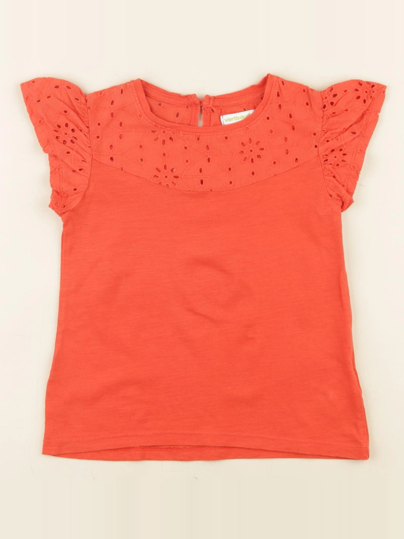 Vertbaudet - tee-shirt rouge - 6 ans