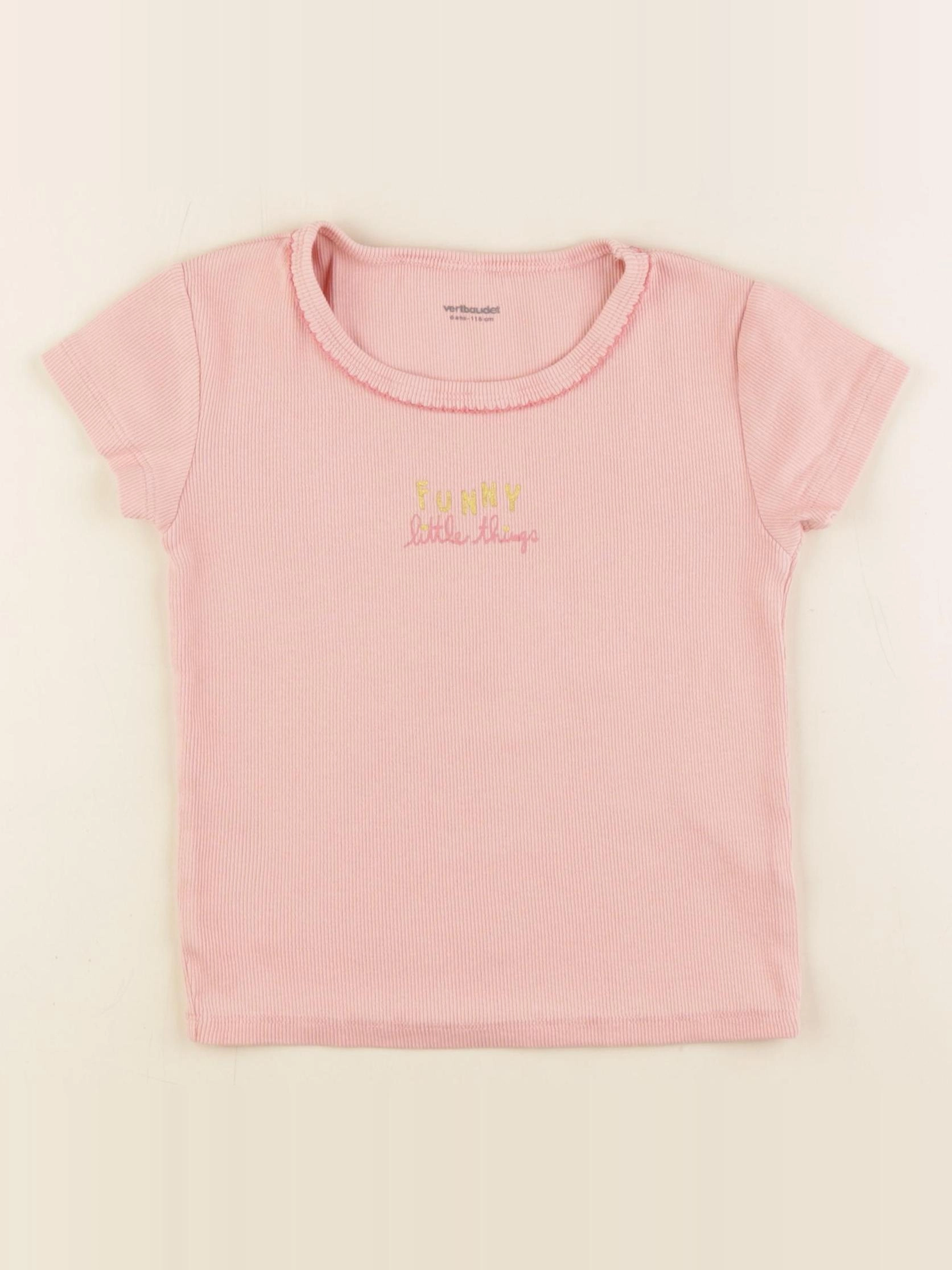 Vertbaudet - maillot de corps rose, or - 6 ans