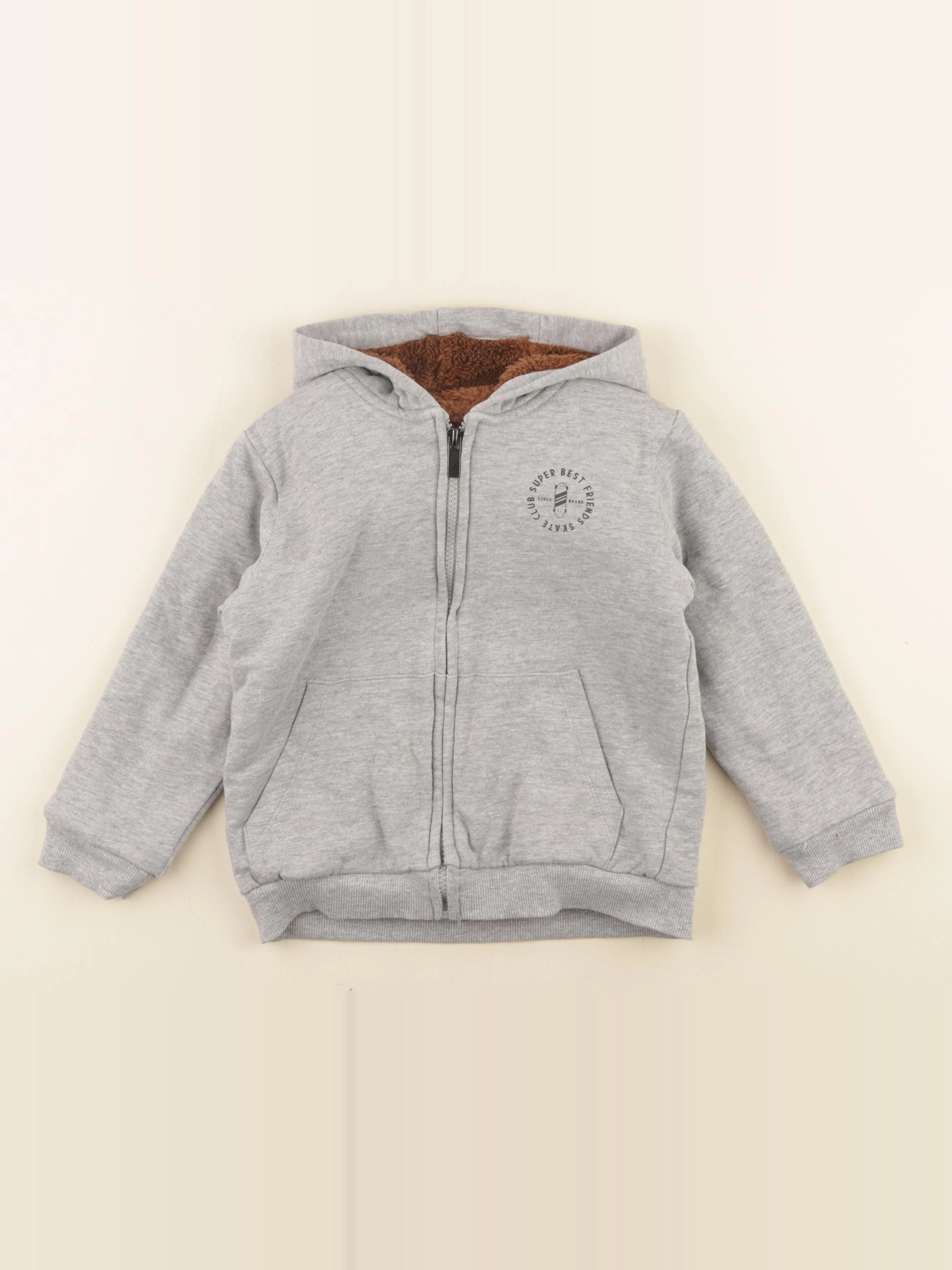 Vertbaudet - sweat gris - 5 ans