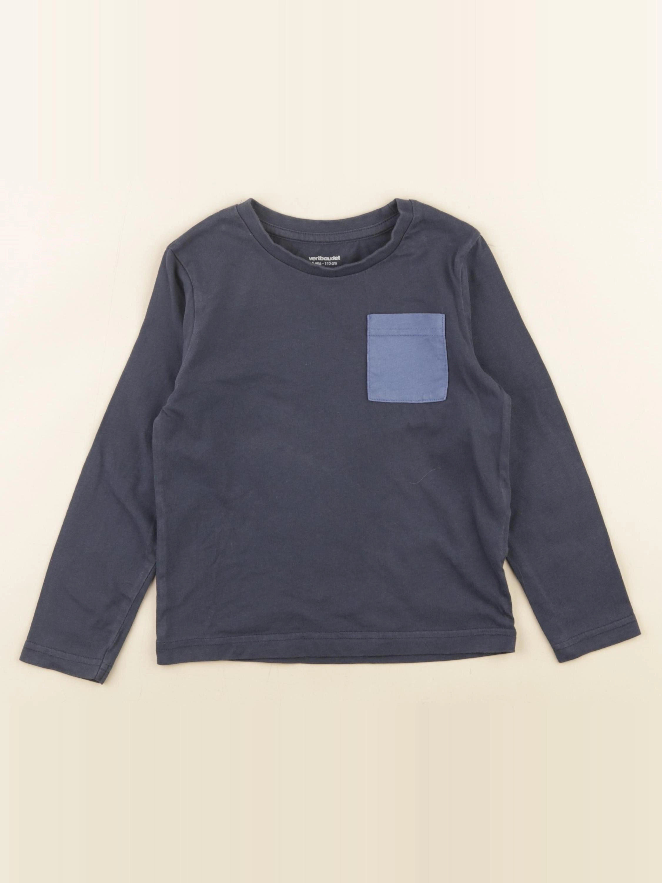 Vertbaudet - tee-shirt bleu - 5 ans
