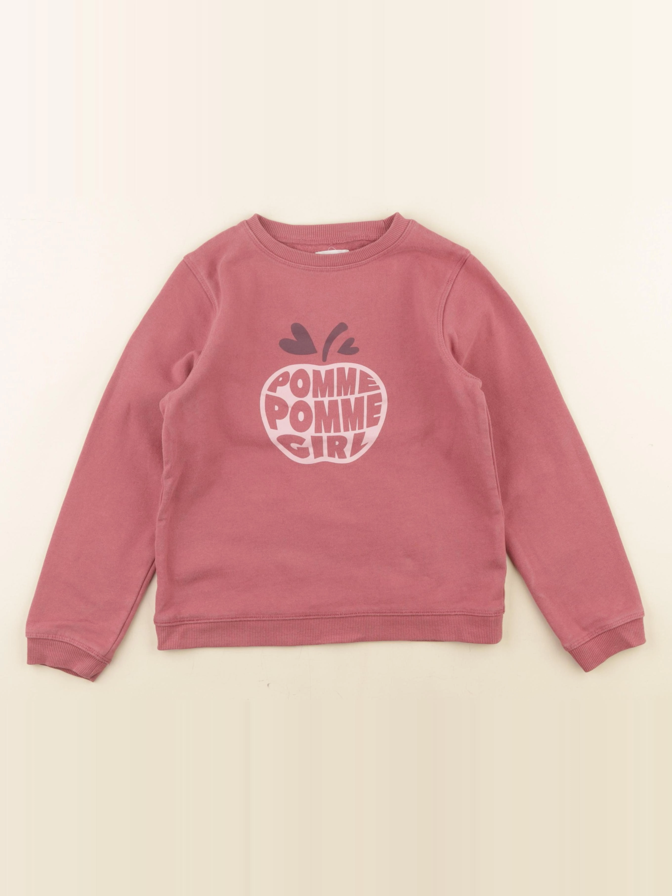 Vertbaudet - sweat rose - 8 ans