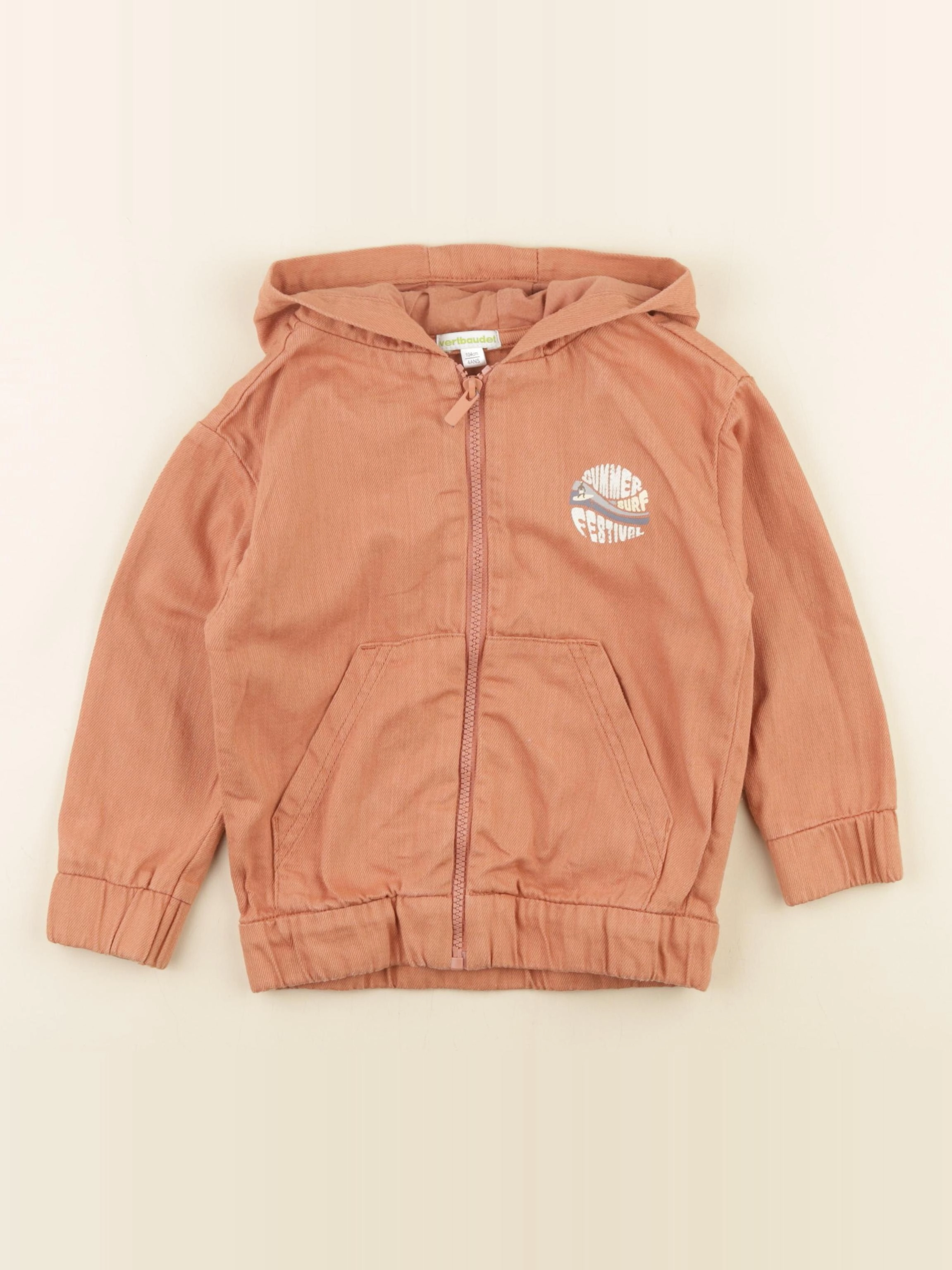 Vertbaudet - veste orange - 4 ans